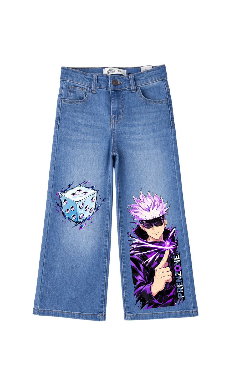 Gojo Dice Domain Graphic Jeans
