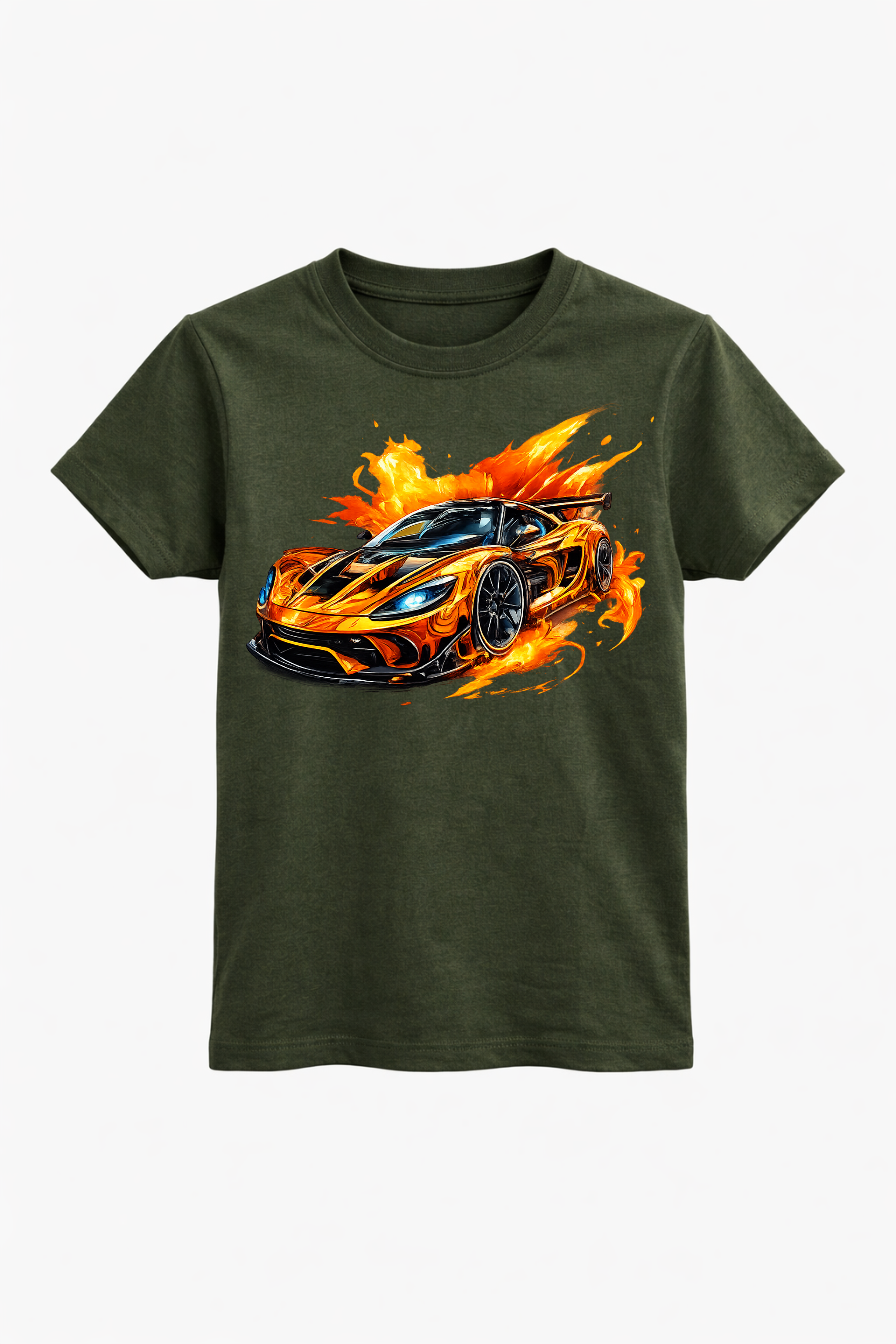 Flaming SuperCar Graphic Tee