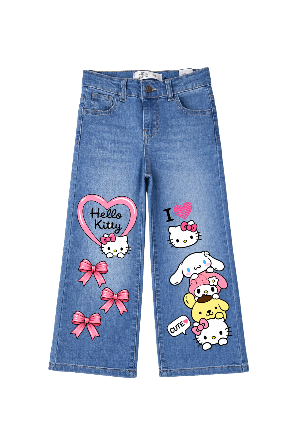 Hello Kitty Sweet Friends Wide Leg Jeans