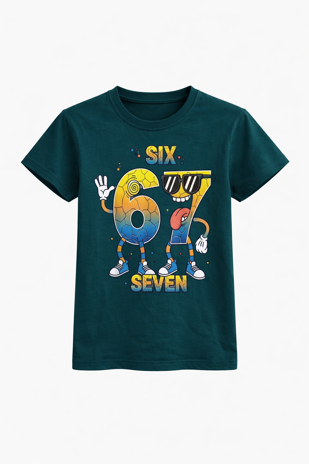 Six Seven Cool Cartoon Birthday Tee