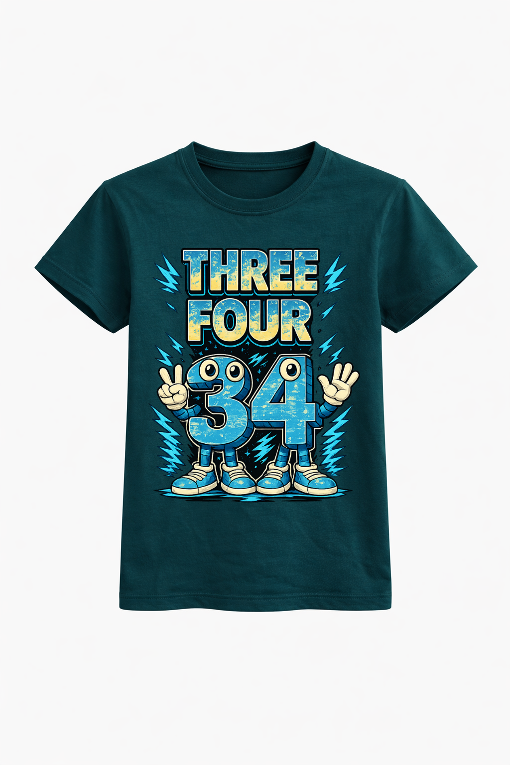 Three Four Digital Print Tee
