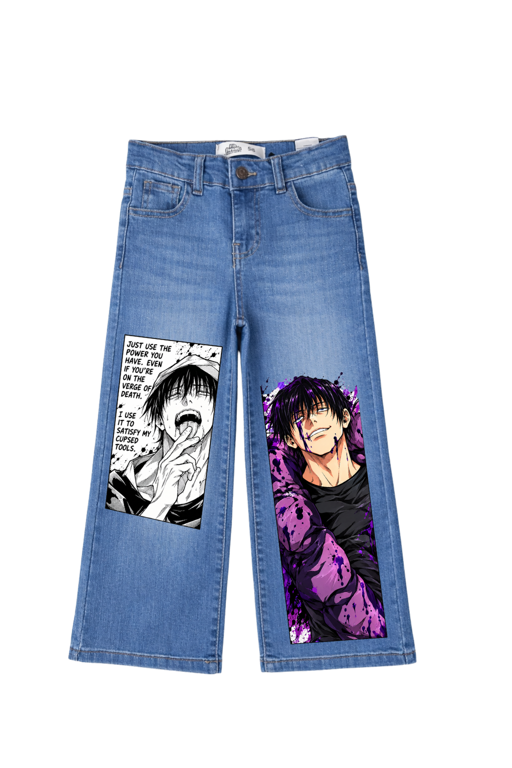 Toji Fushiguro Cursed Edge Graphic Jeans