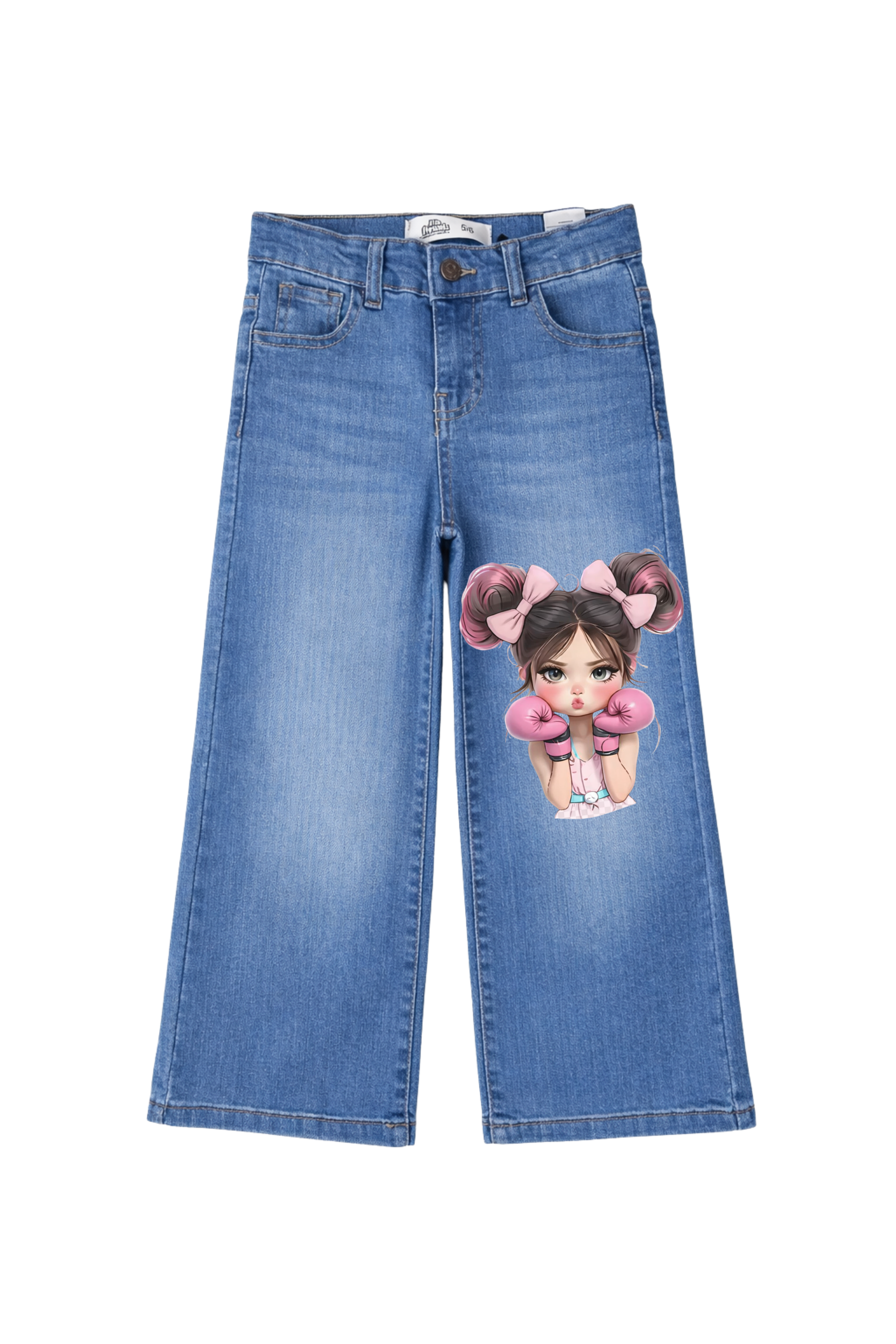 Pink Punch Graphic Denim Jeans