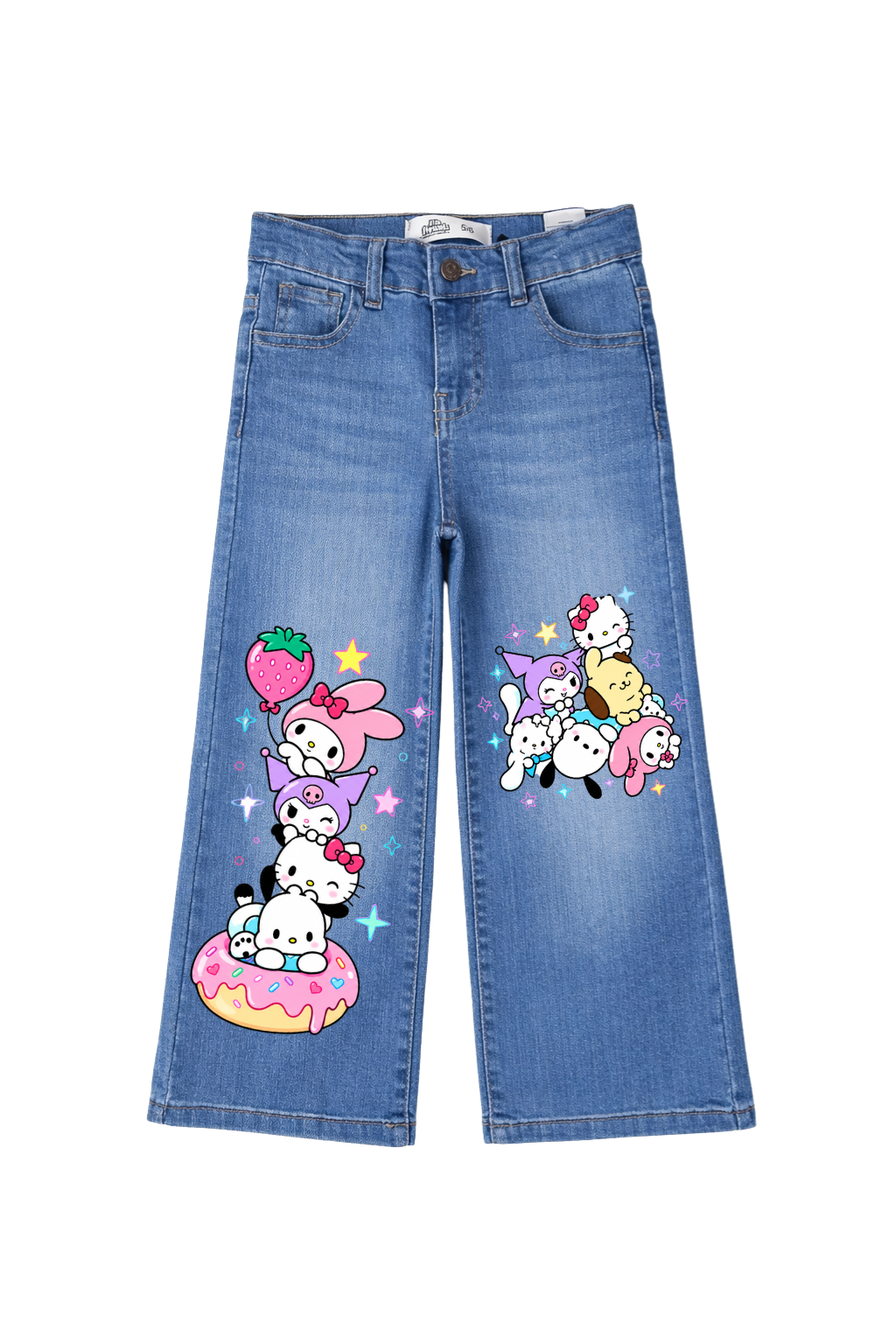 Sweet Sanrio Donut Friends Wide Leg Jeans