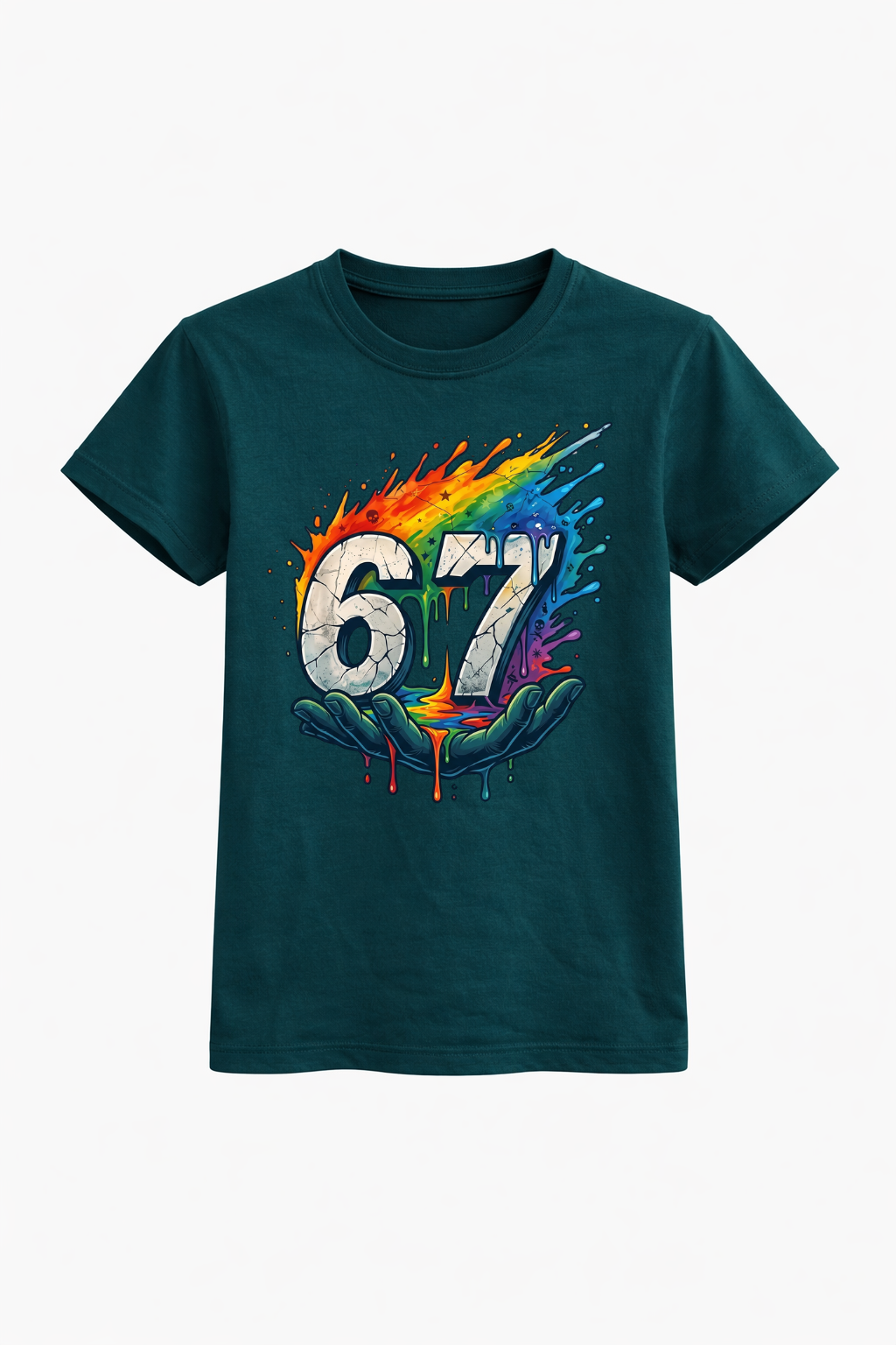 Rainbow Drip 7th Birthday Tee