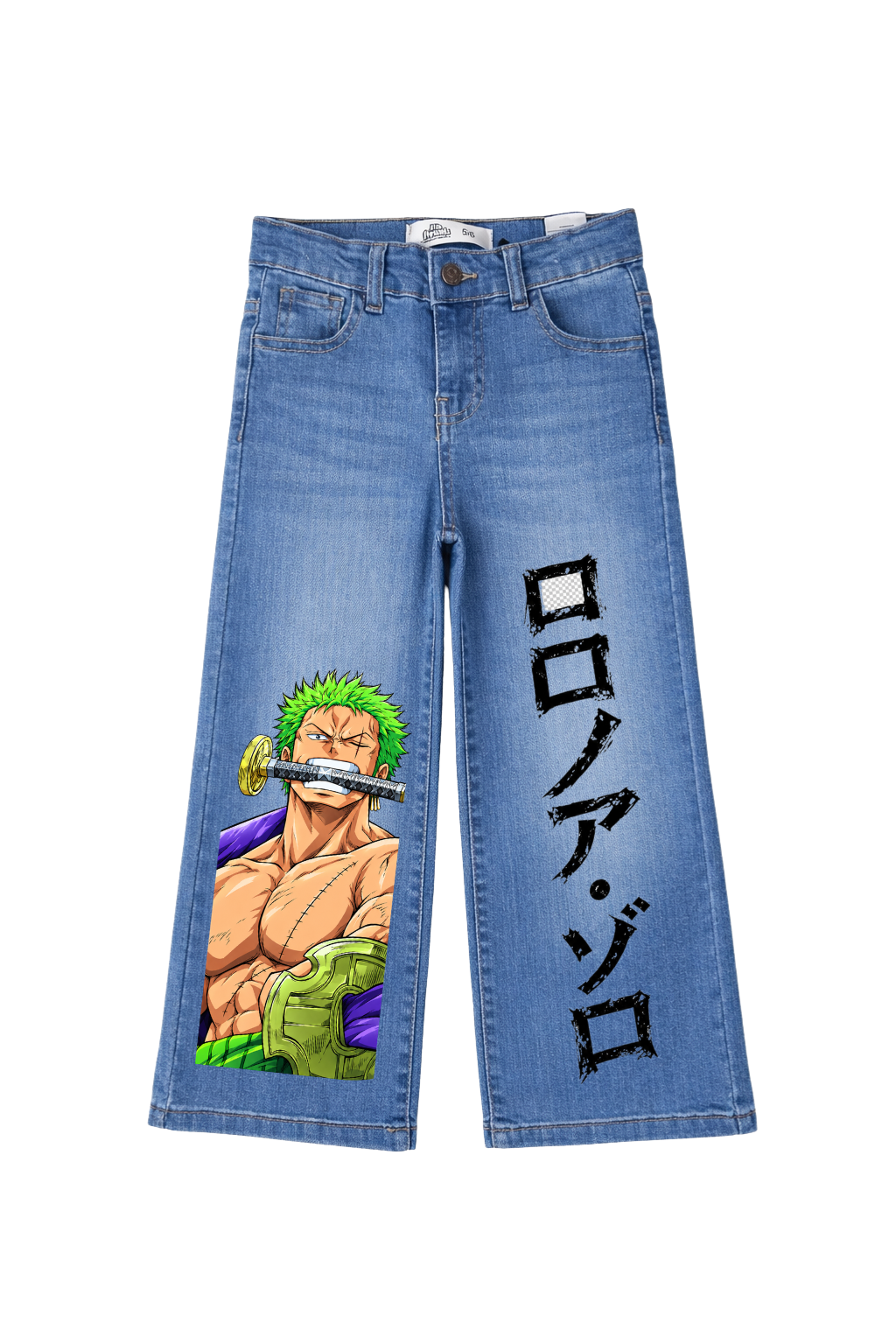 Zoro Swordsman Graphic Jeans