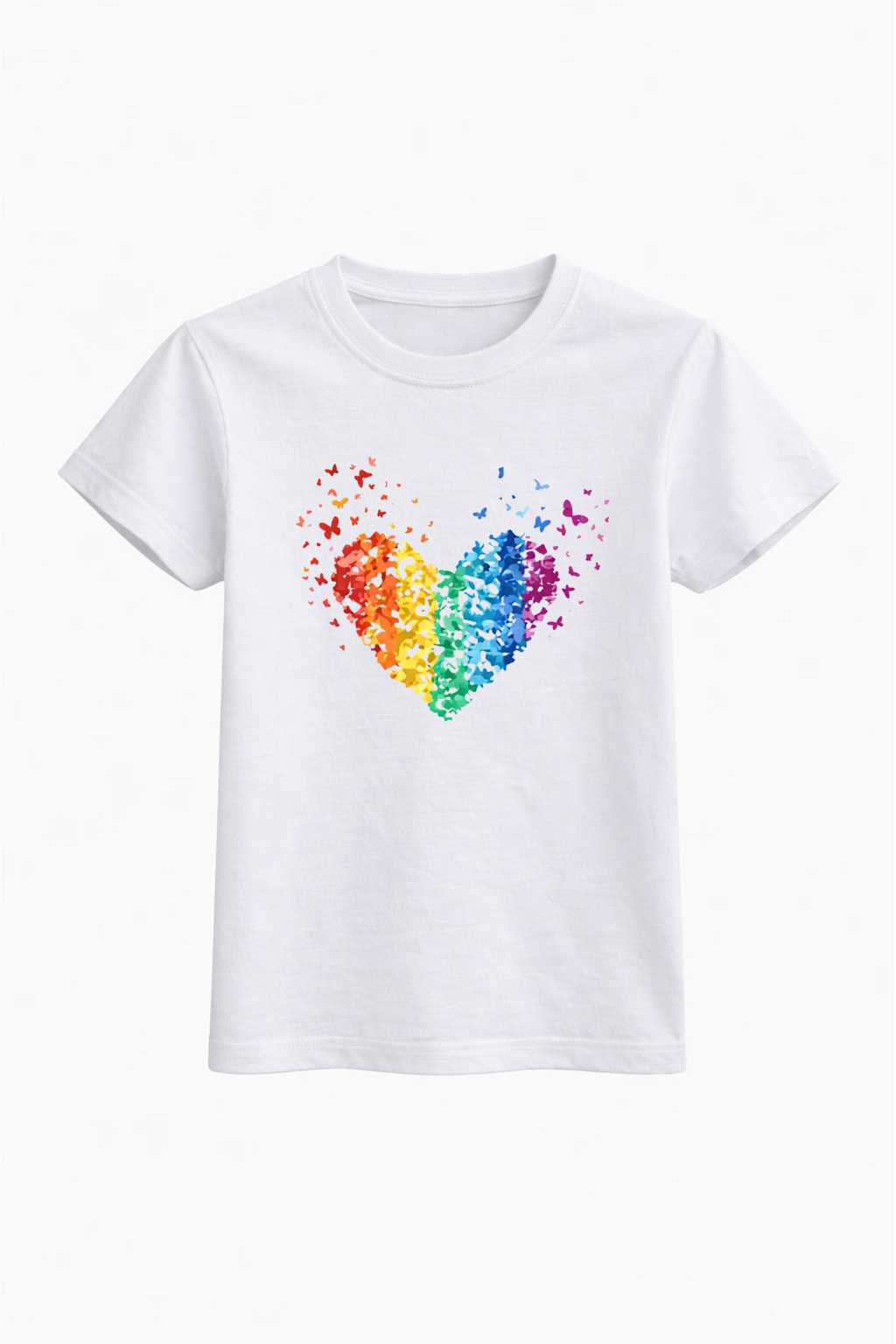 Rainbow Heart Tee Size 4-5Y