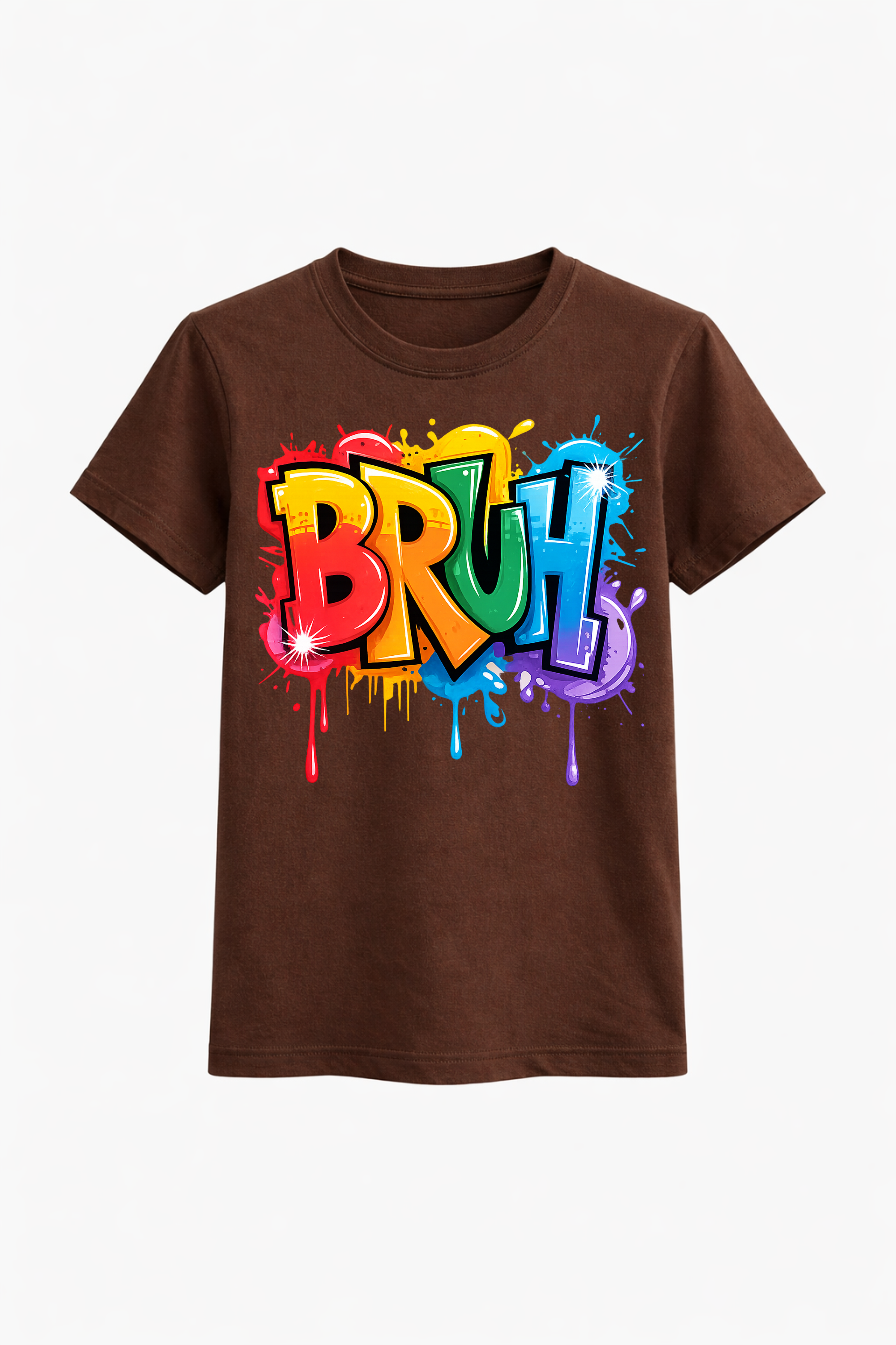 "BRUH" Graffiti Print Tee