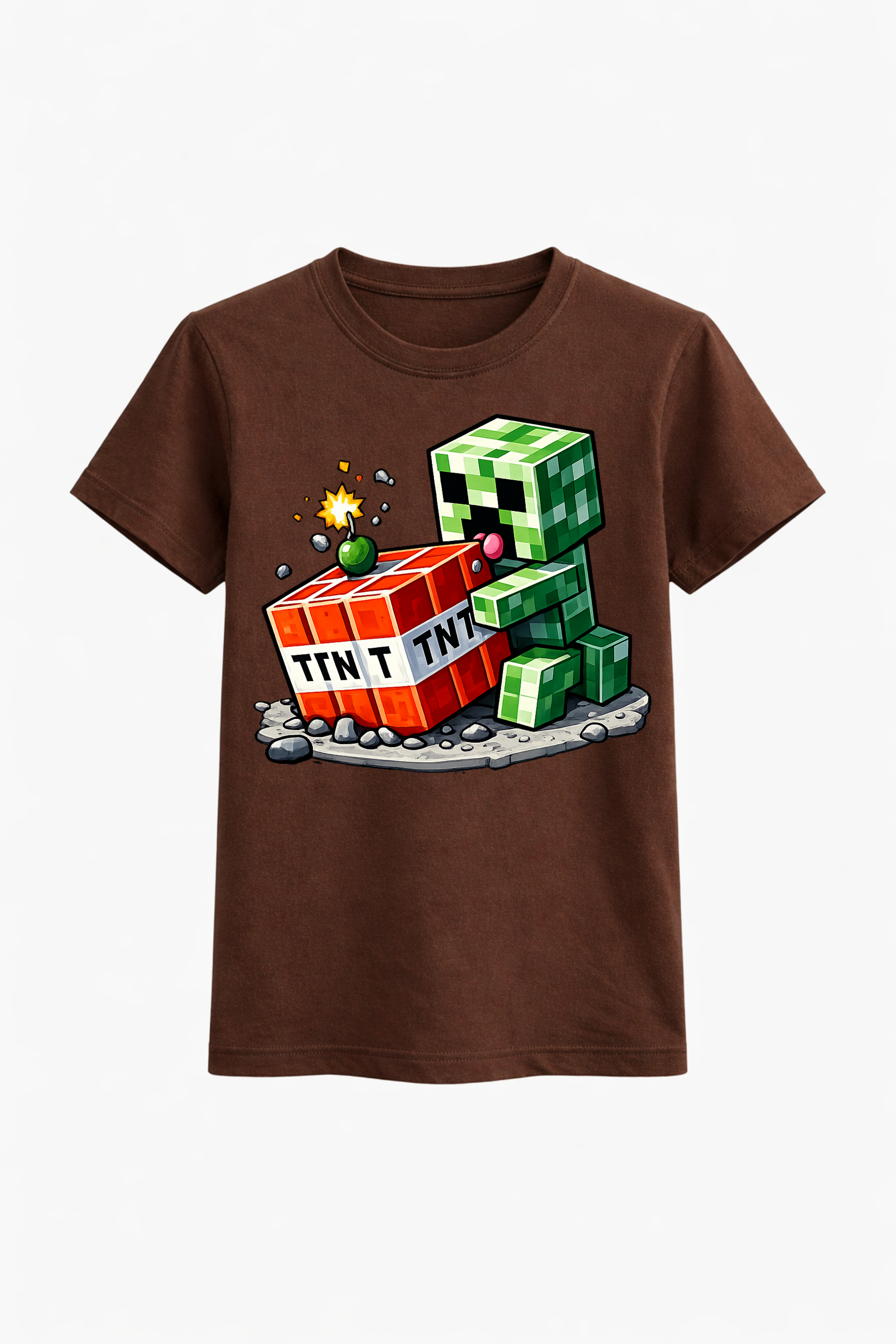 Minecraft TNT and Creeper Graphic Tee