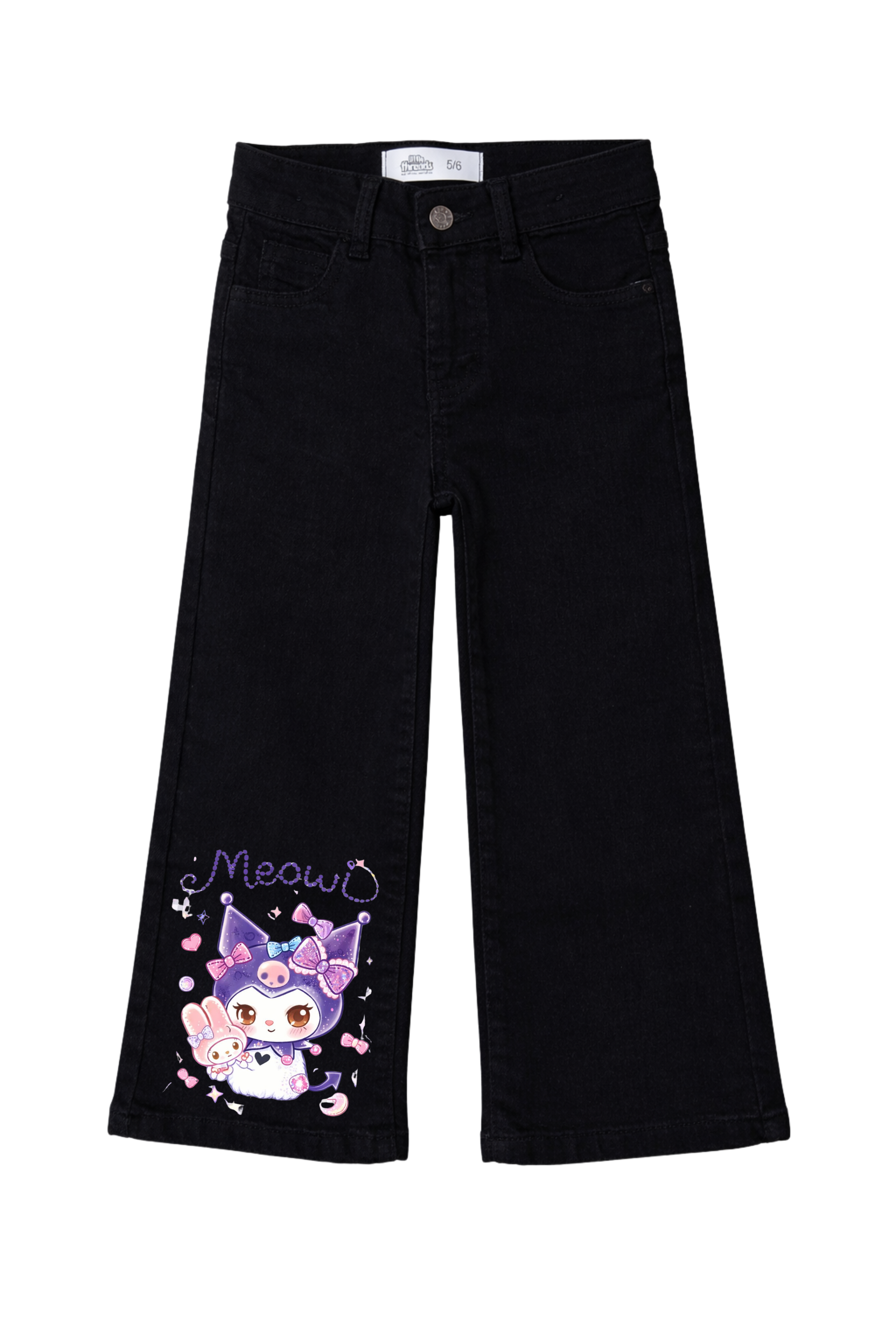 Meow Magic Graphic Denim Jeans