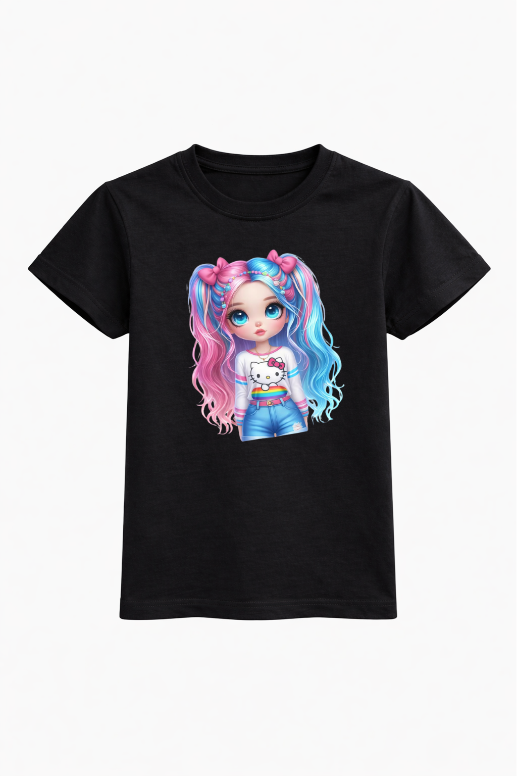 Rainbow Doll Girl Tee
