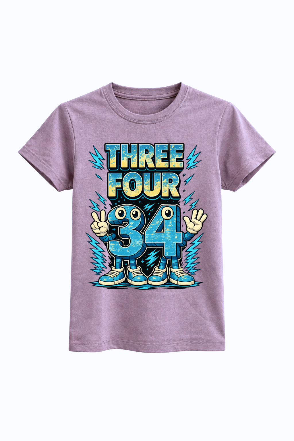 Three Four Digital Print Tee