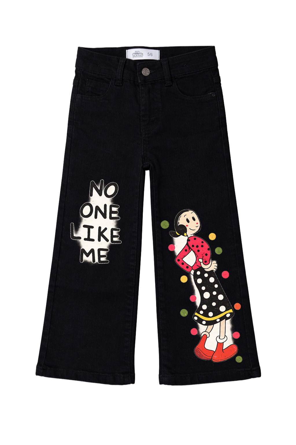 No One Like Me Wide Leg Printed Jeans