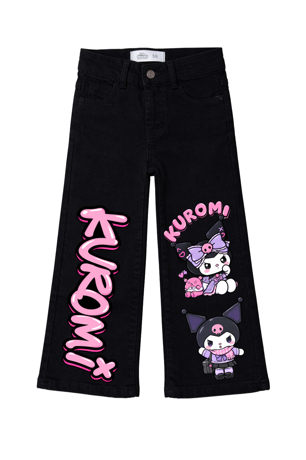 Kuromi Pop Graphic Wide Leg Jeans