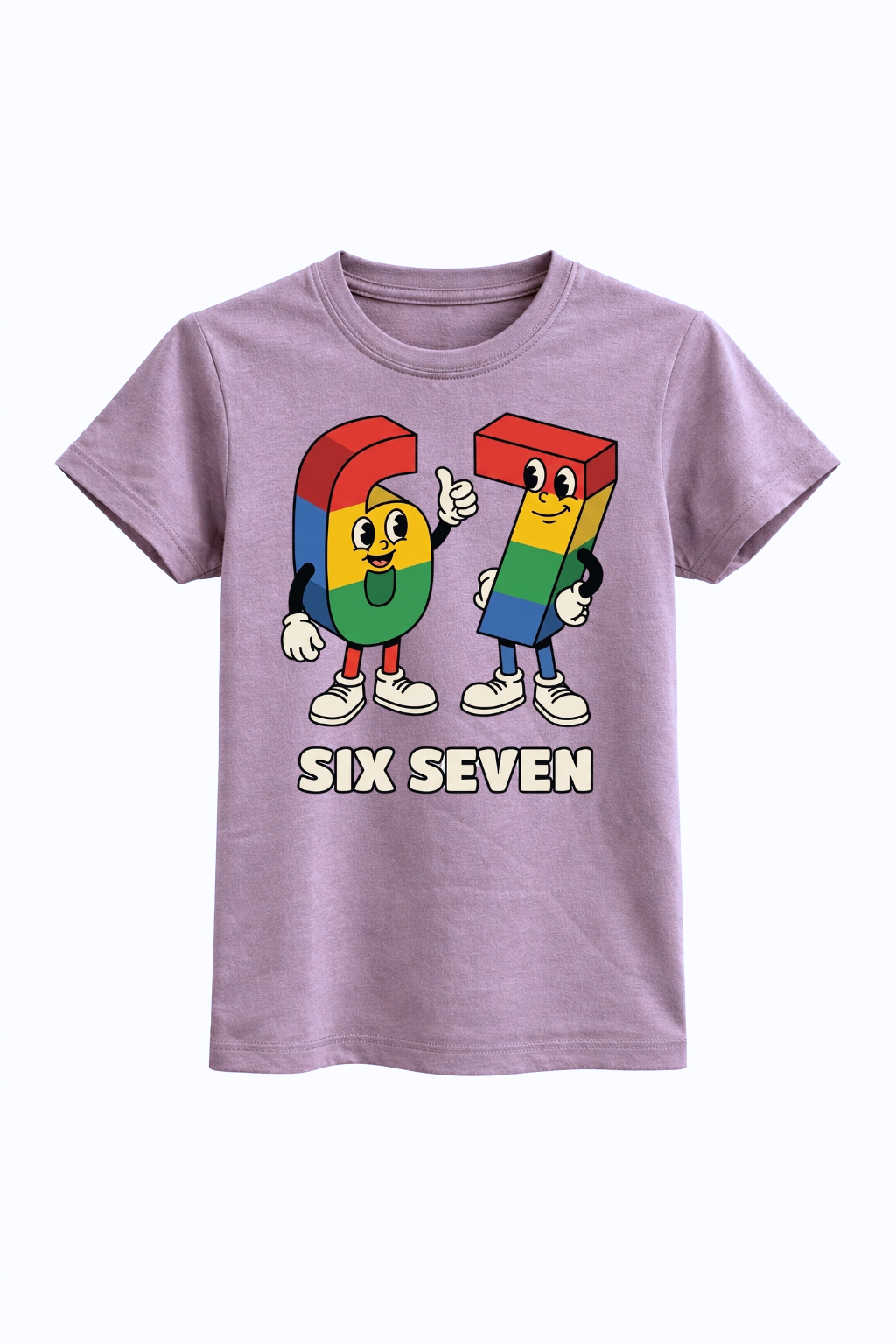 Six Seven Cartoon Birthday Tee