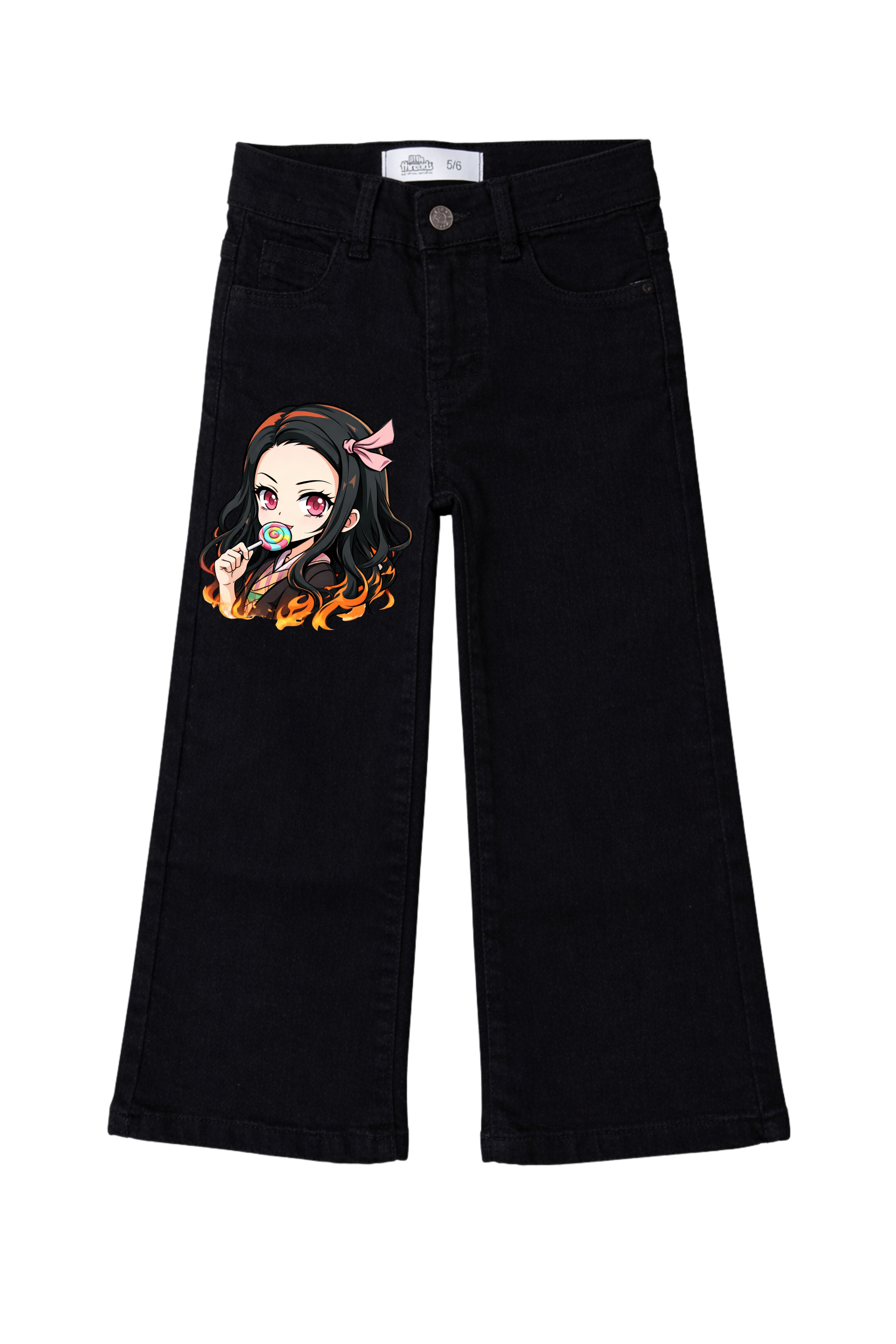 Sweet Flame Graphic Denim Jeans