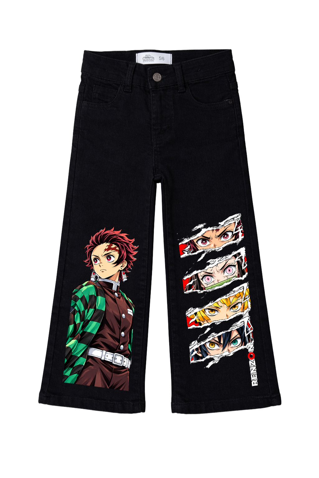 Tanjiro Kamado Demon Slayer Graphic Wide Leg Jeans