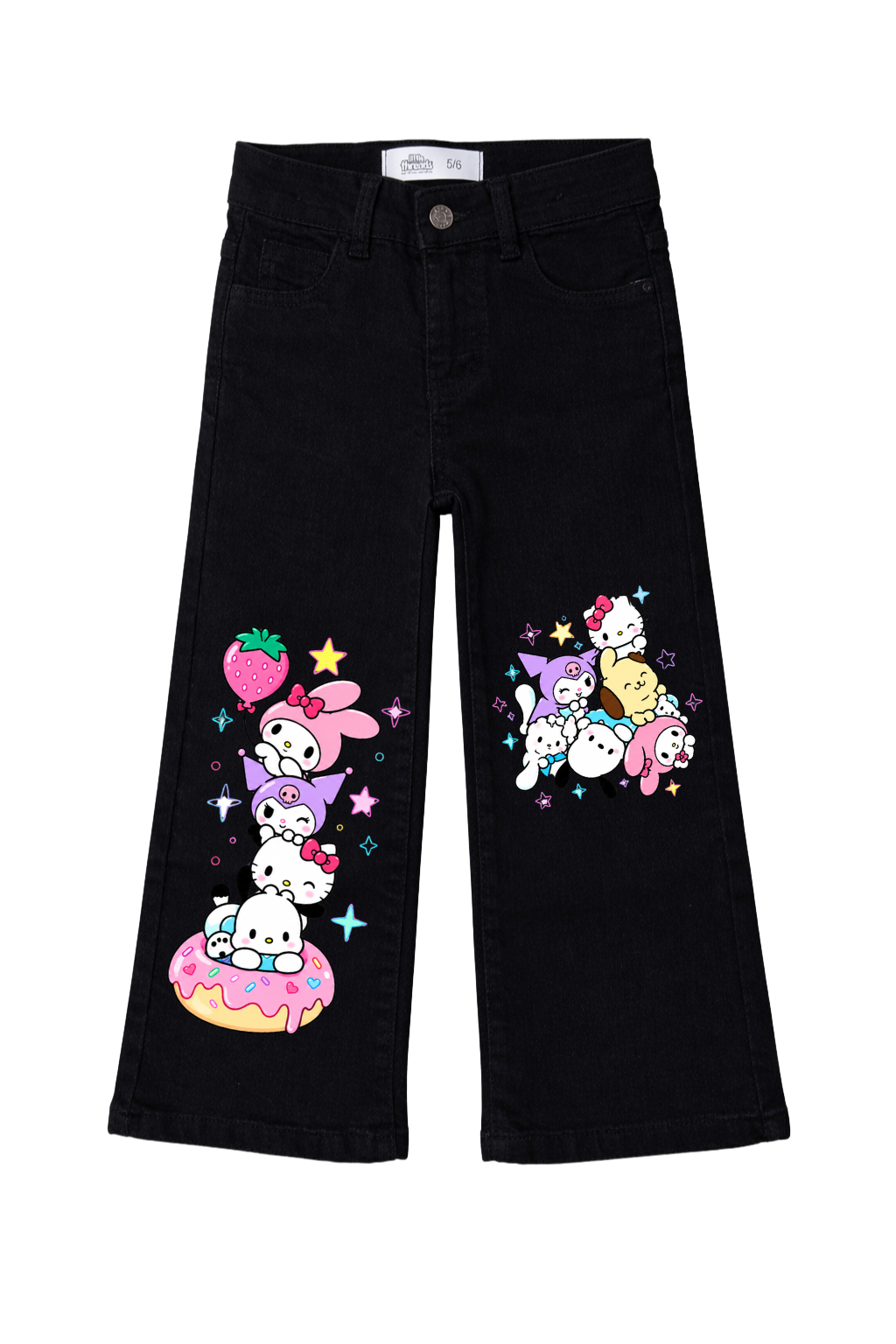 Sweet Sanrio Donut Friends Wide Leg Jeans