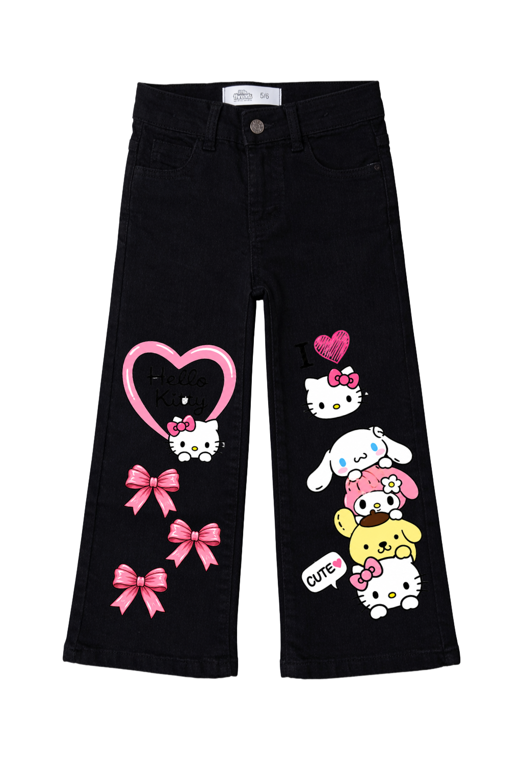 Hello Kitty Sweet Friends Wide Leg Jeans