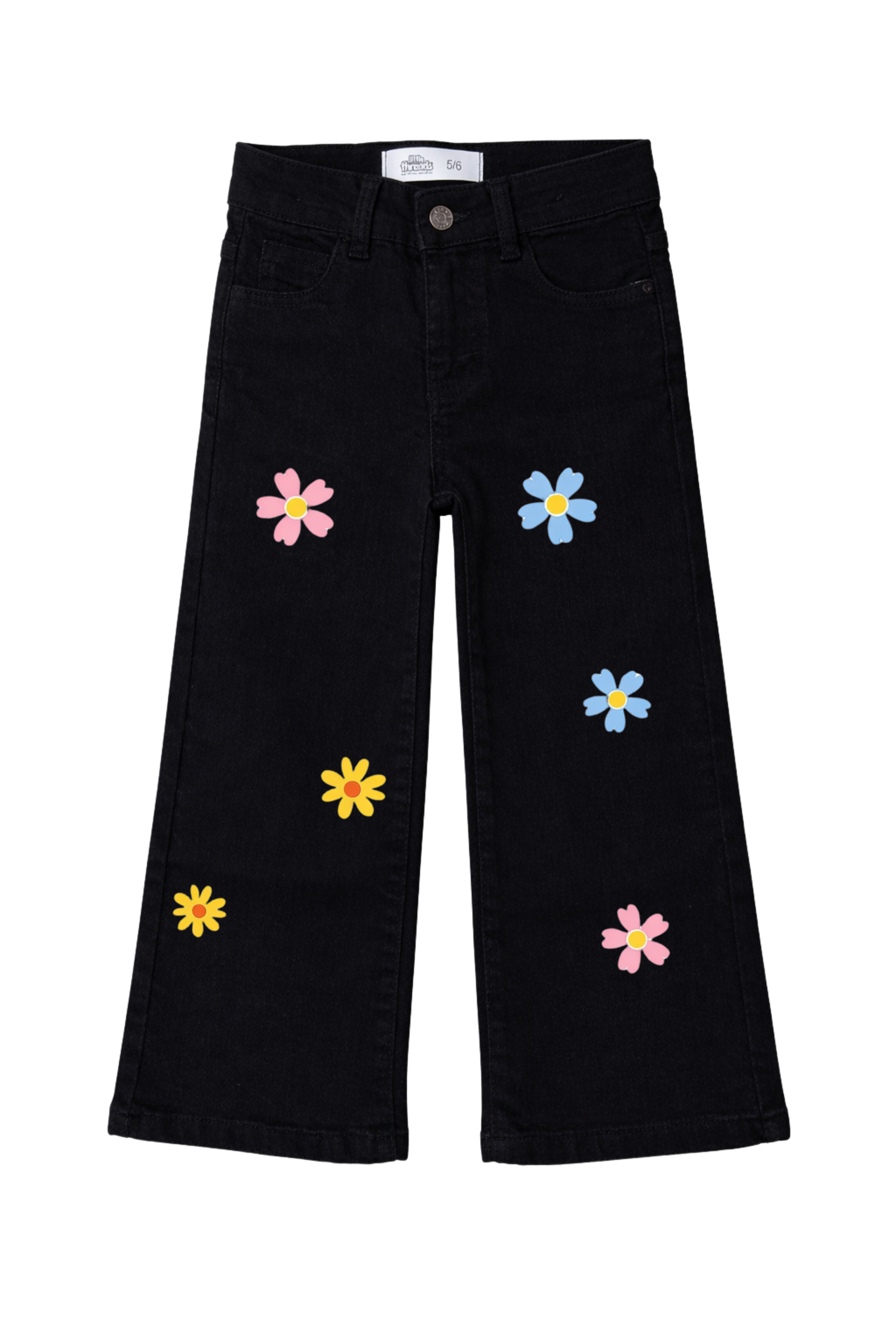 Candy Bloom Graphic Denim Jeans