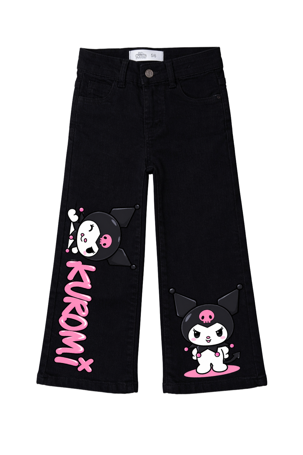 Kuromi Mischief Graphic Wide Leg Jeans