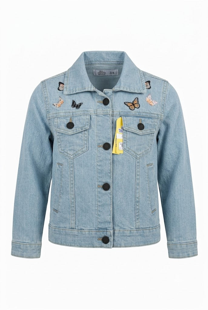 Girls Sky Blue Denim Jacket – Light, Bright & Stylish