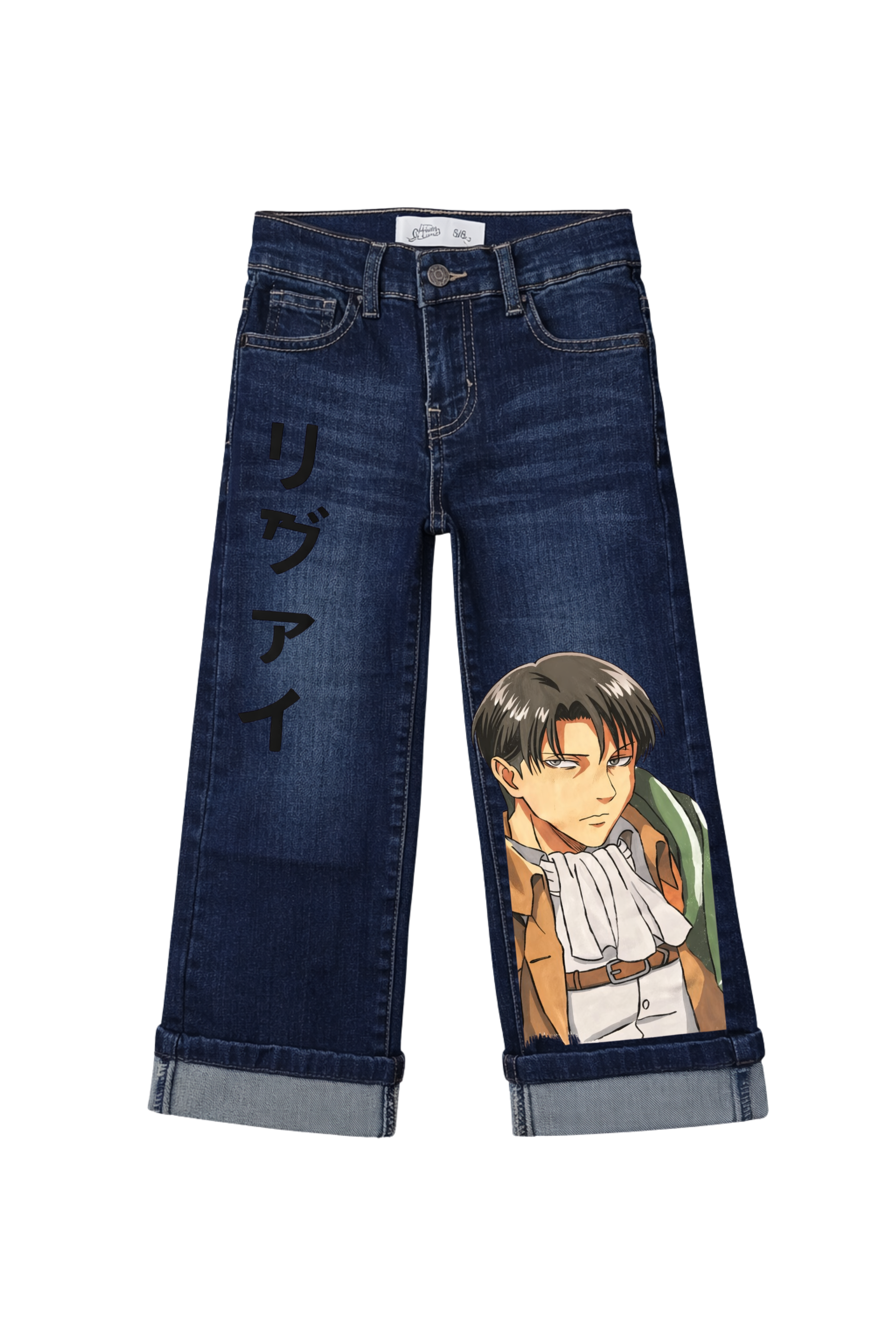 Minimal Anime Portrait Denim Jeans