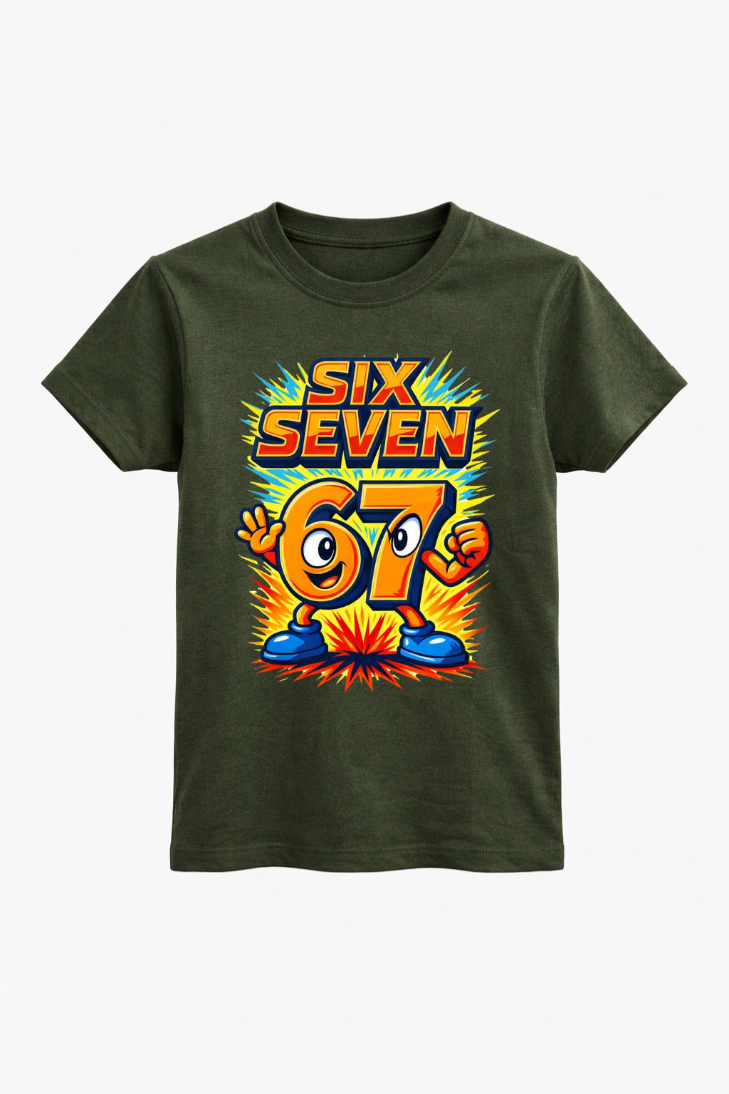 Six Seven Orange Splash Graphic Tee