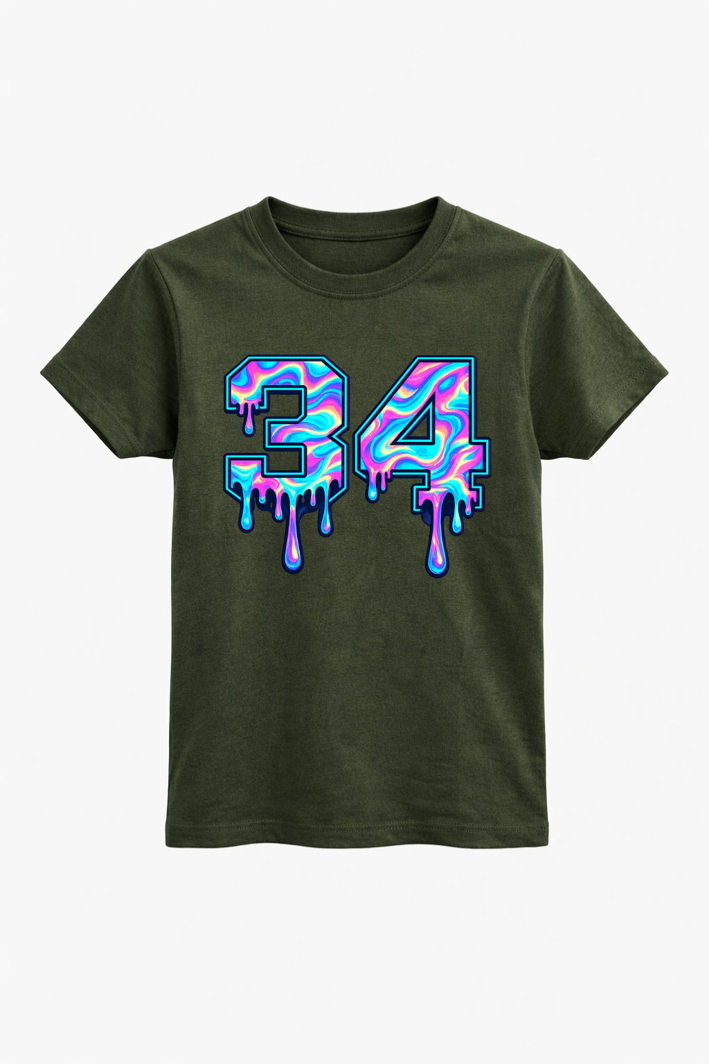 Three Four Digital Paint Print Tee