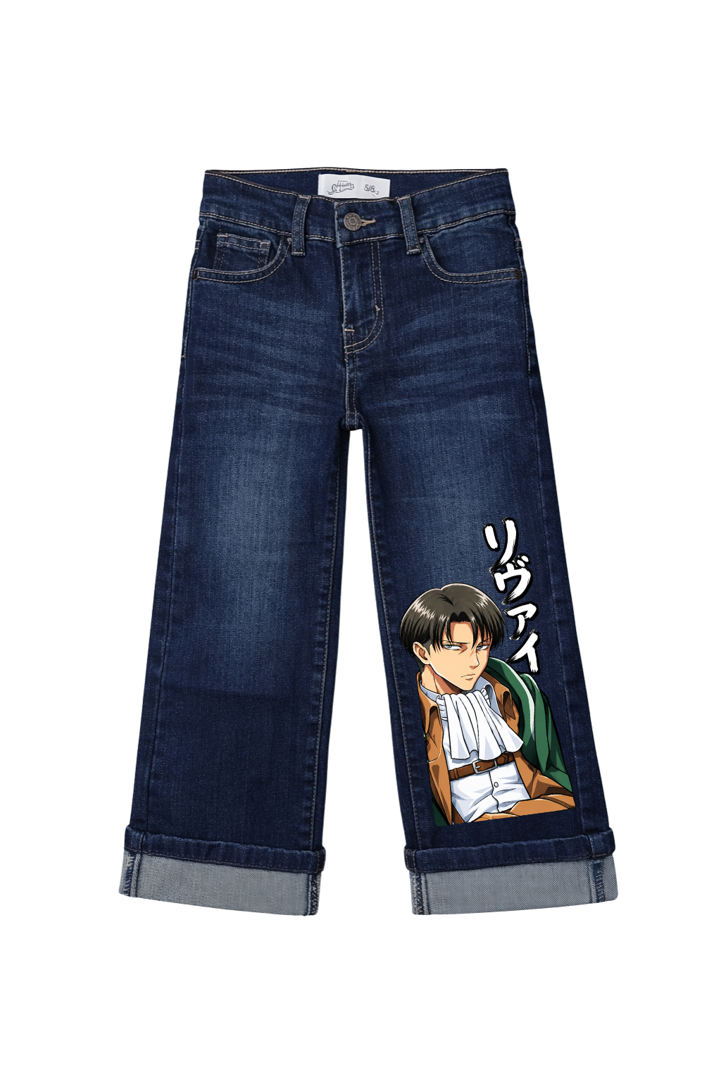 Levi Ackerman Captain Graphic Jeans