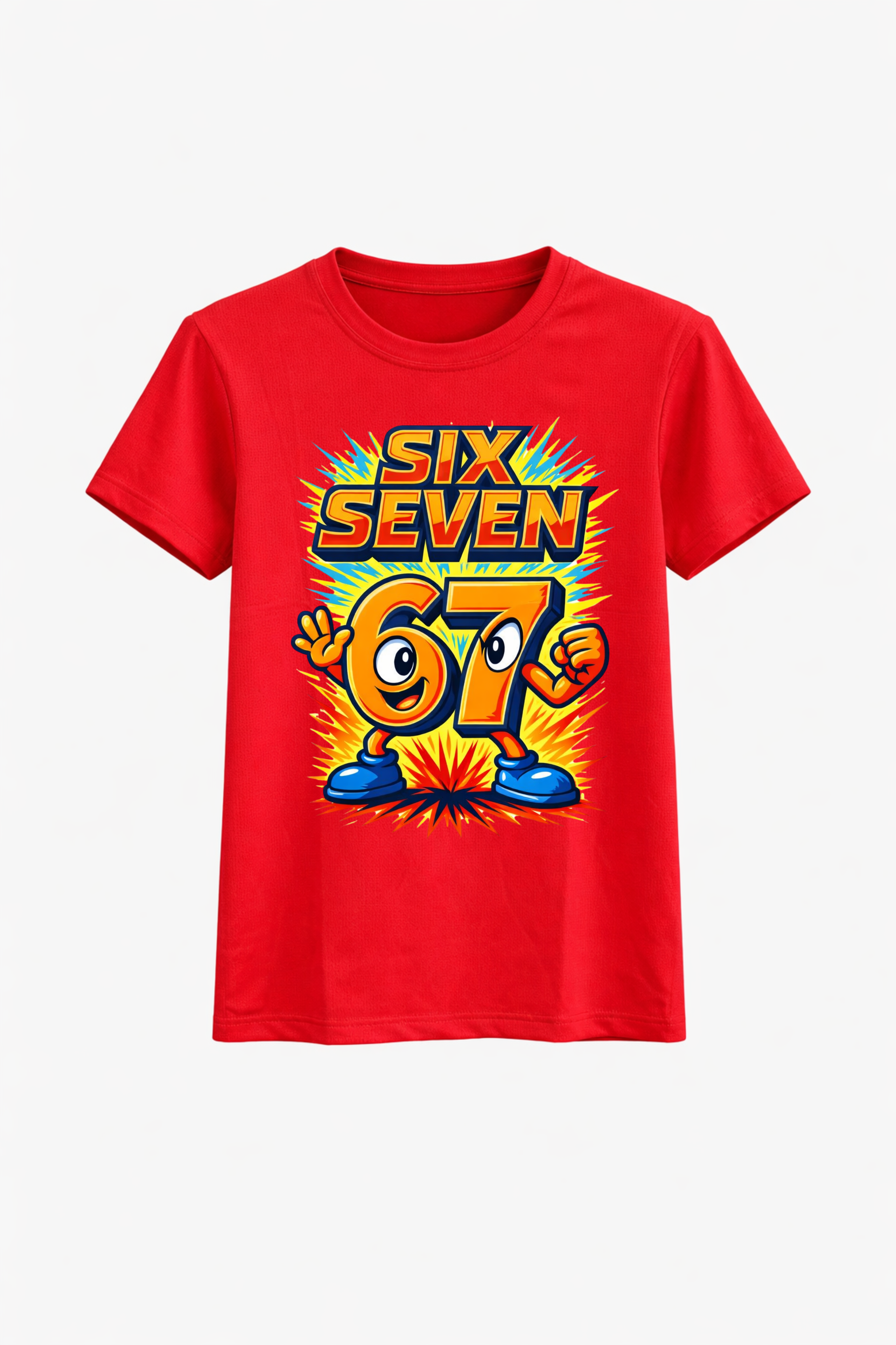 Six Seven Orange Splash Graphic Tee