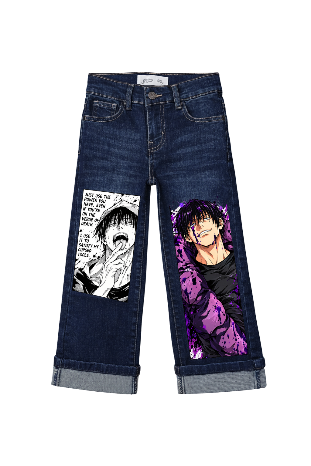 Toji Fushiguro Cursed Edge Graphic Jeans