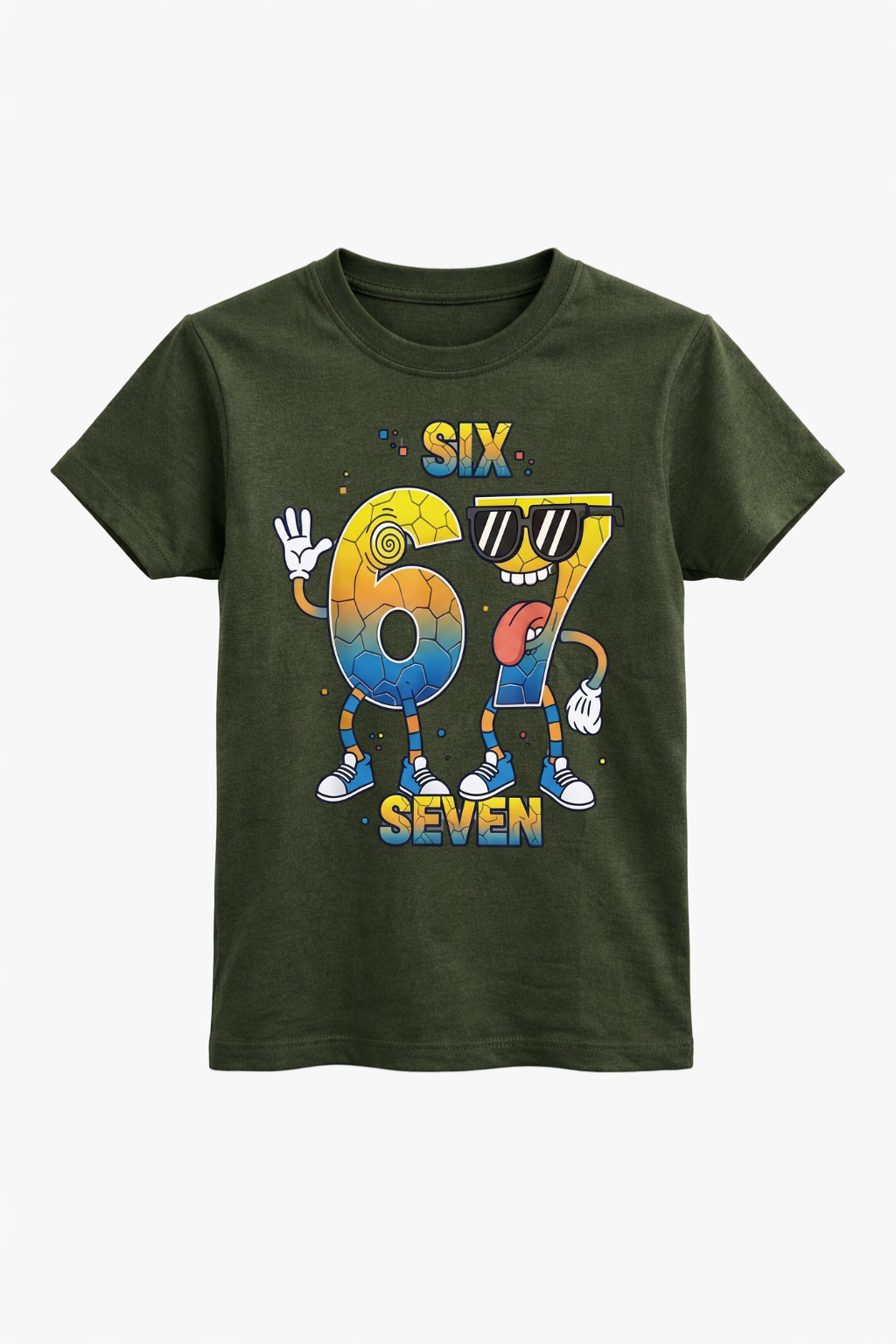 Six Seven Cool Cartoon Birthday Tee