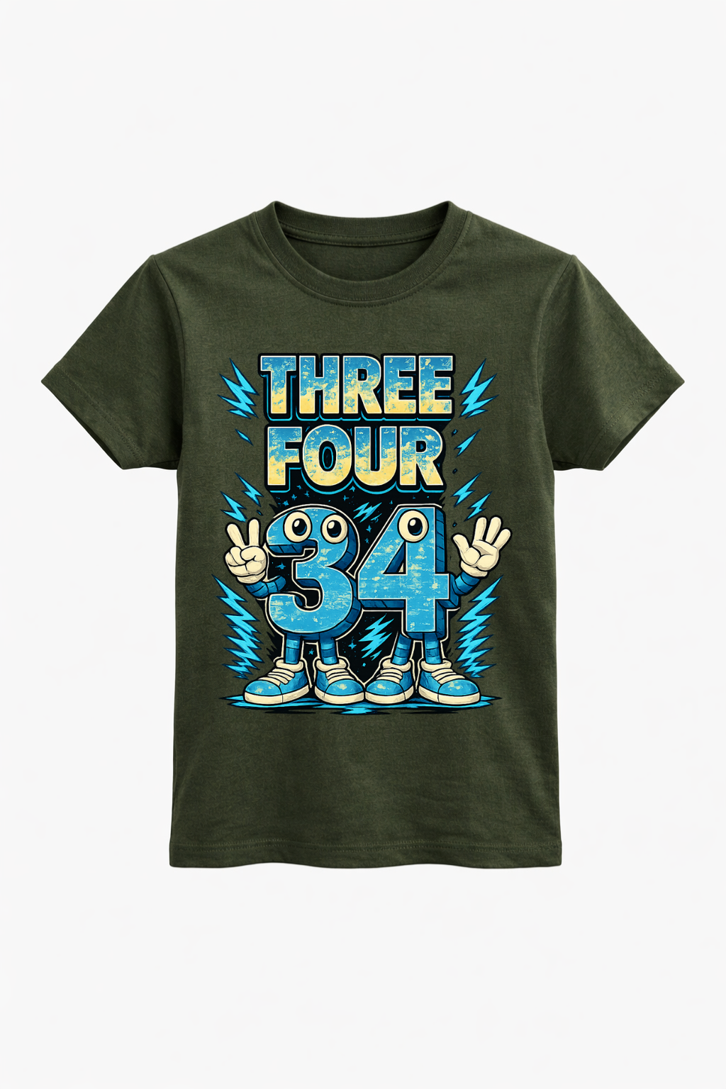 Three Four Digital Print Tee