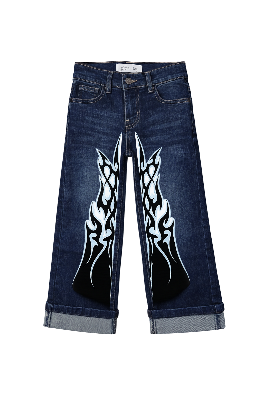 Midnight Flame Graphic Jeans