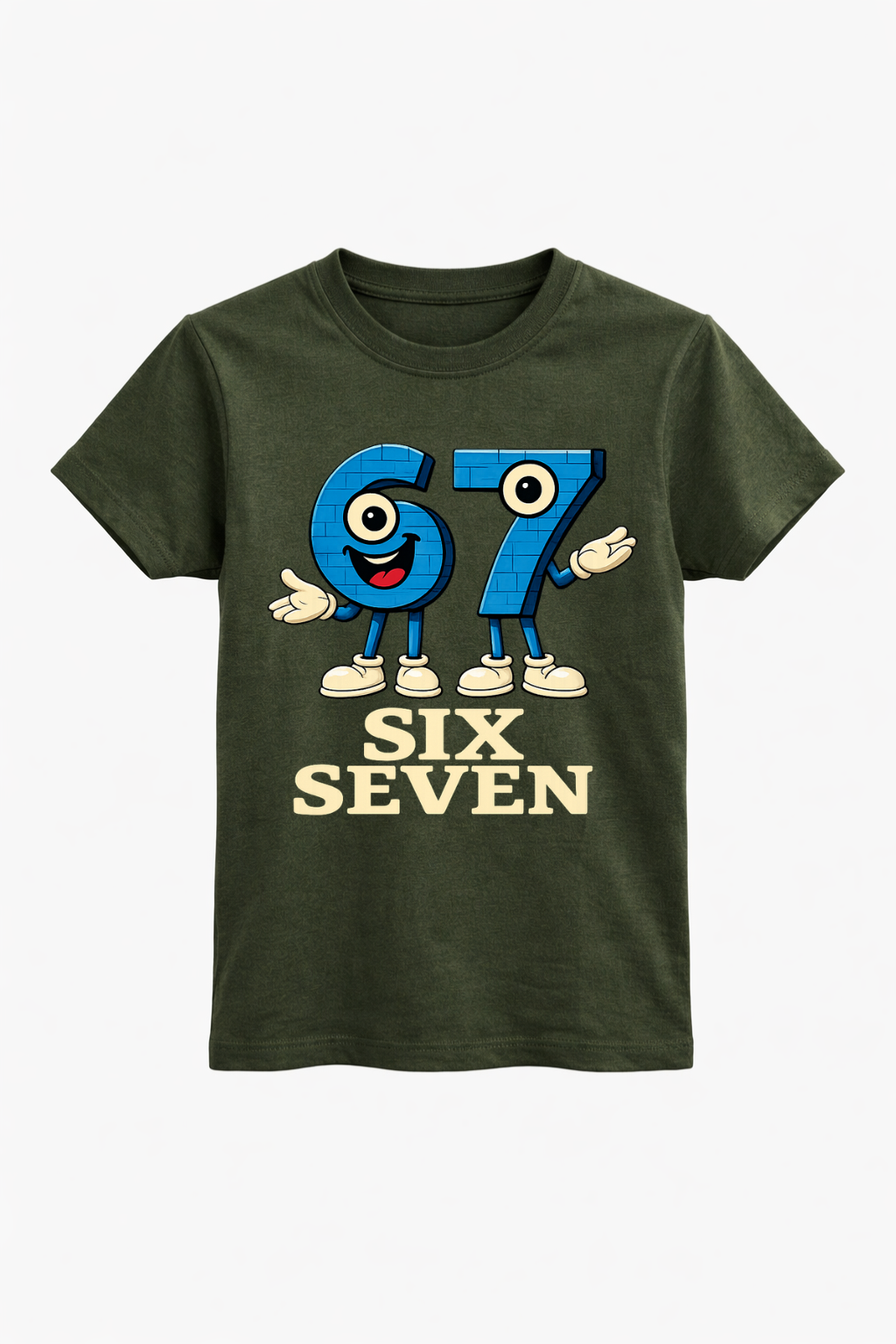 Six Seven Anime Blue Graphic Tee