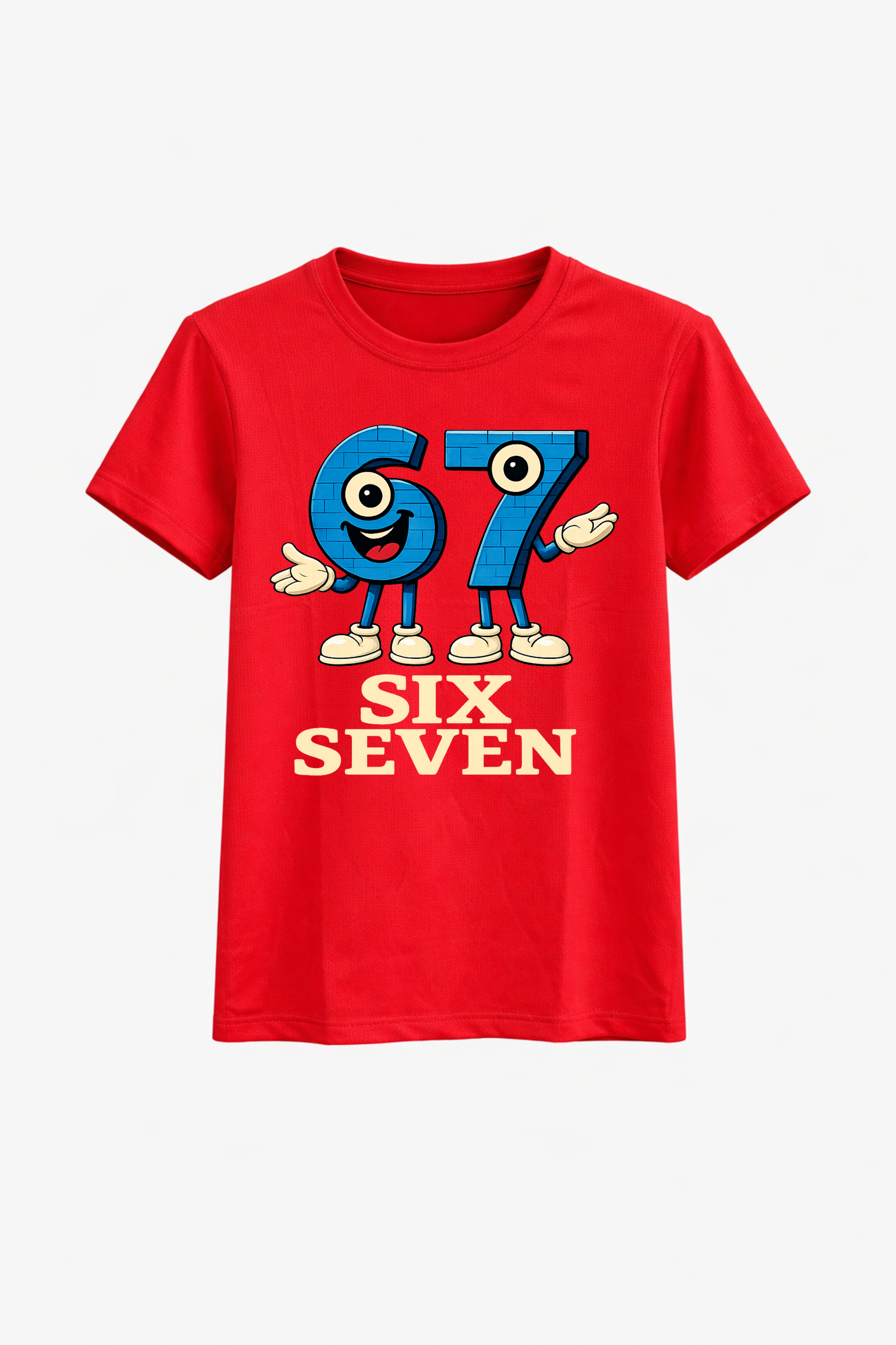 Six Seven Anime Blue Graphic Tee