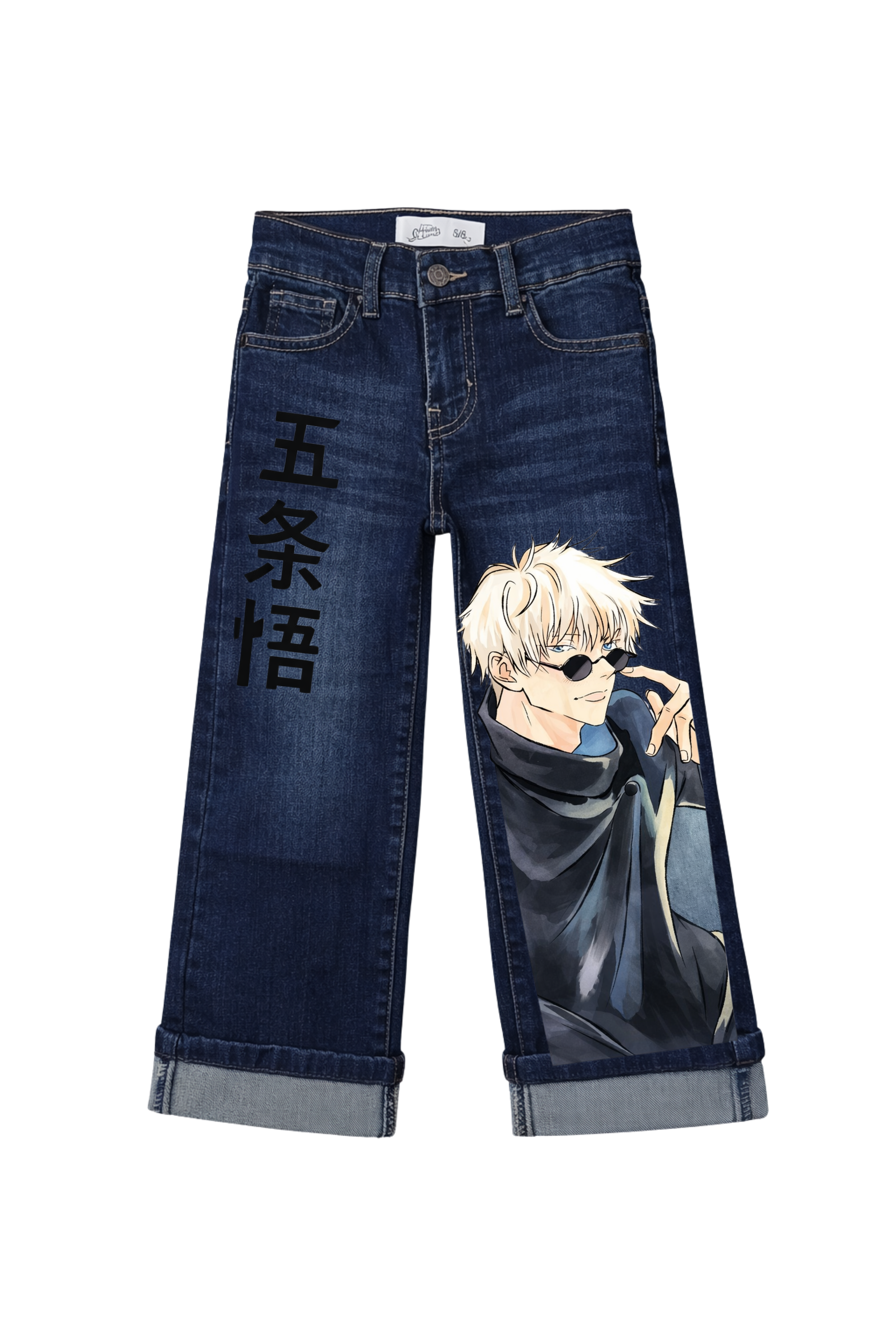 Anime Portrait Graphic Denim Jeans