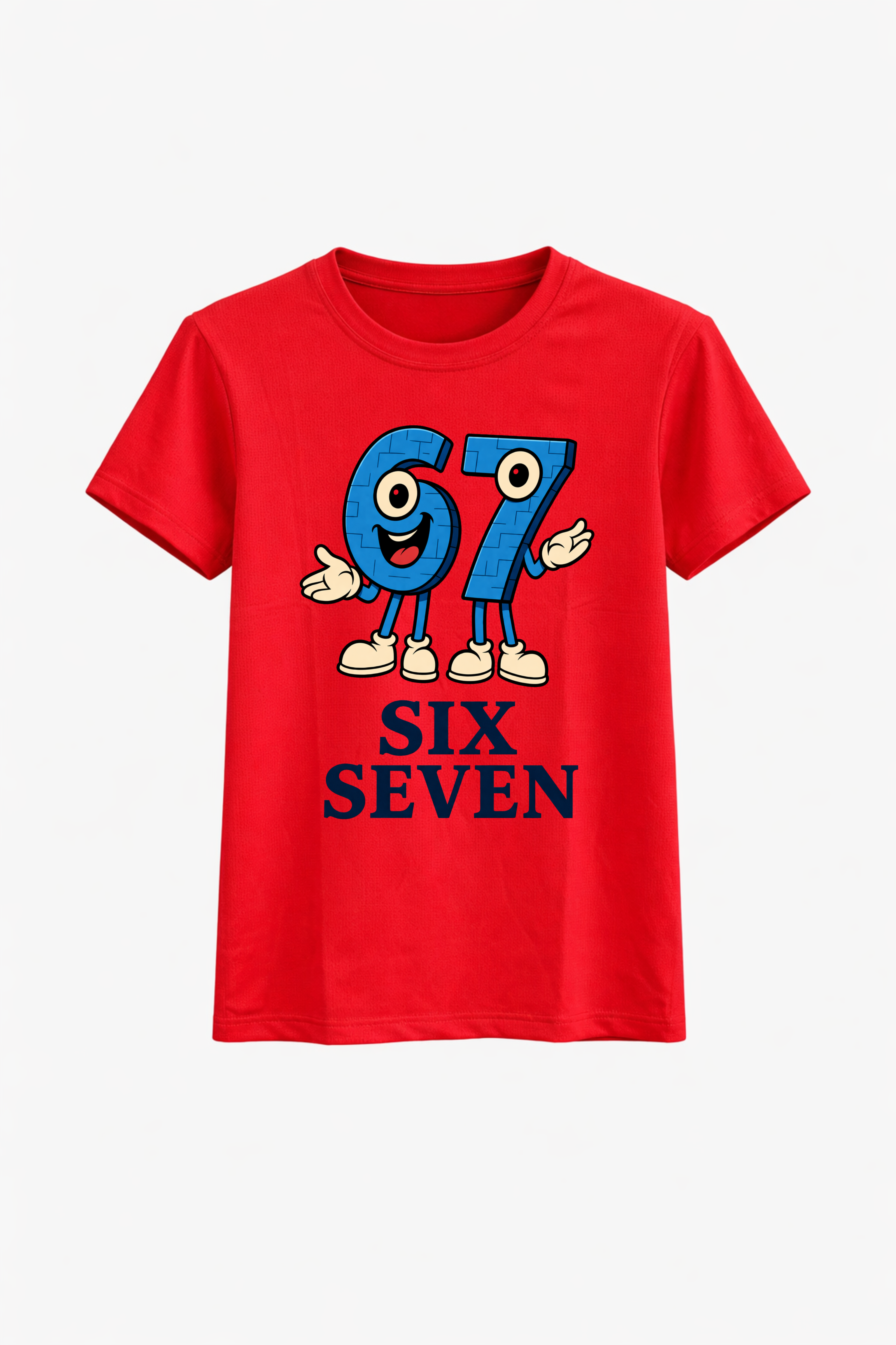 Six Seven Anime Bold Blue Graphic Tee
