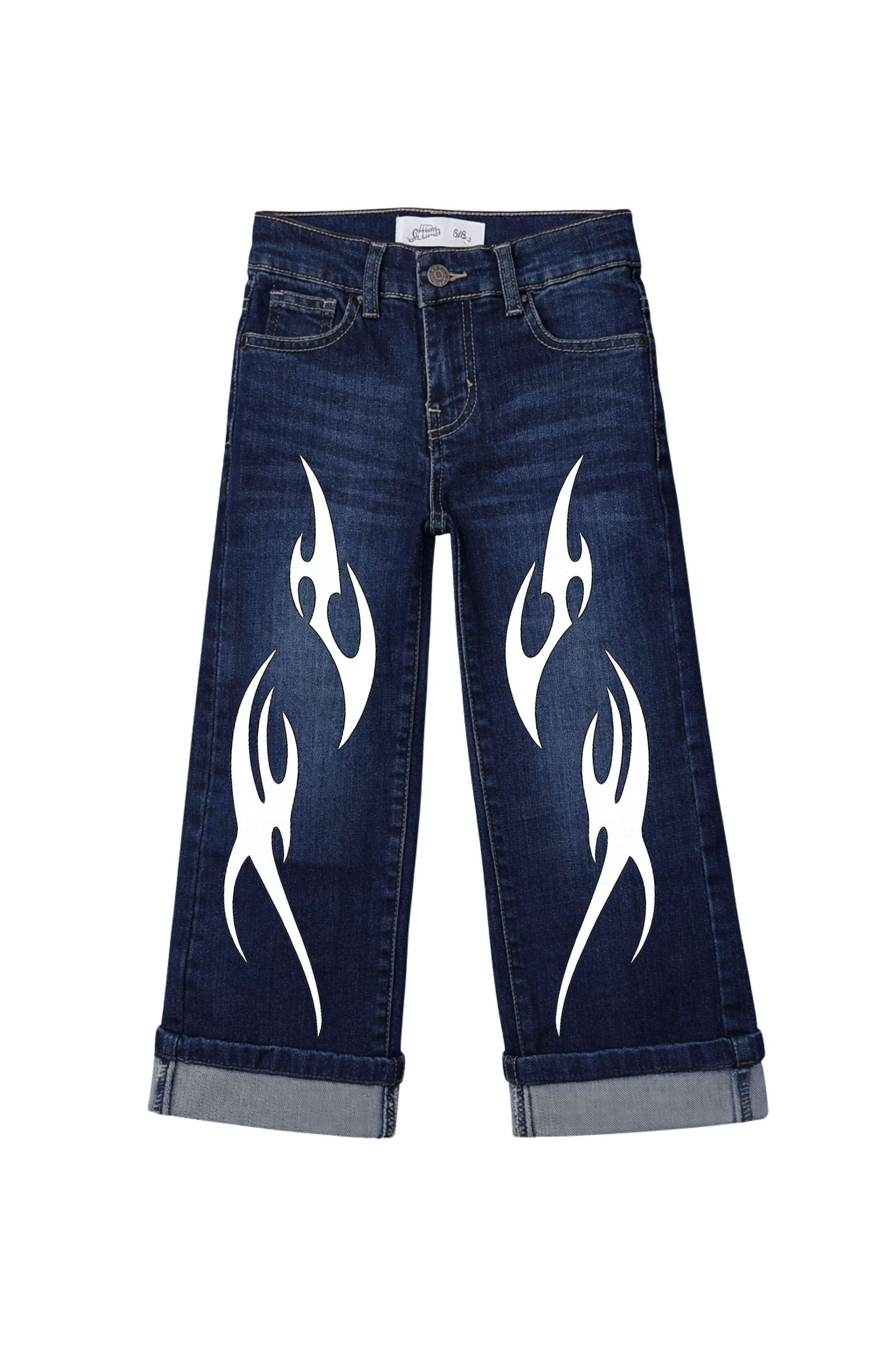 Flame Tribal Denim Jeans