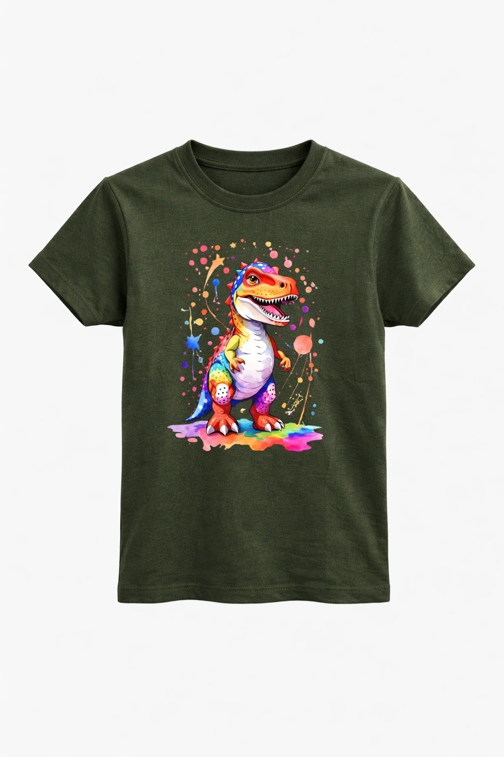 Rainbow Roar Dino Cotton Tee