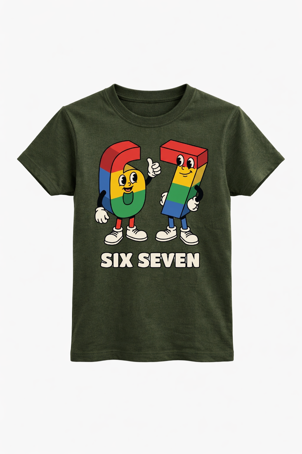 Six Seven Cartoon Birthday Tee