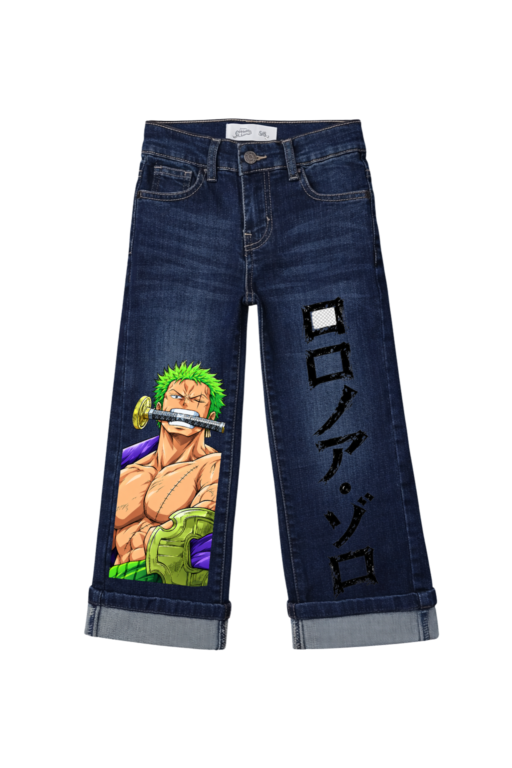 Zoro Swordsman Graphic Jeans