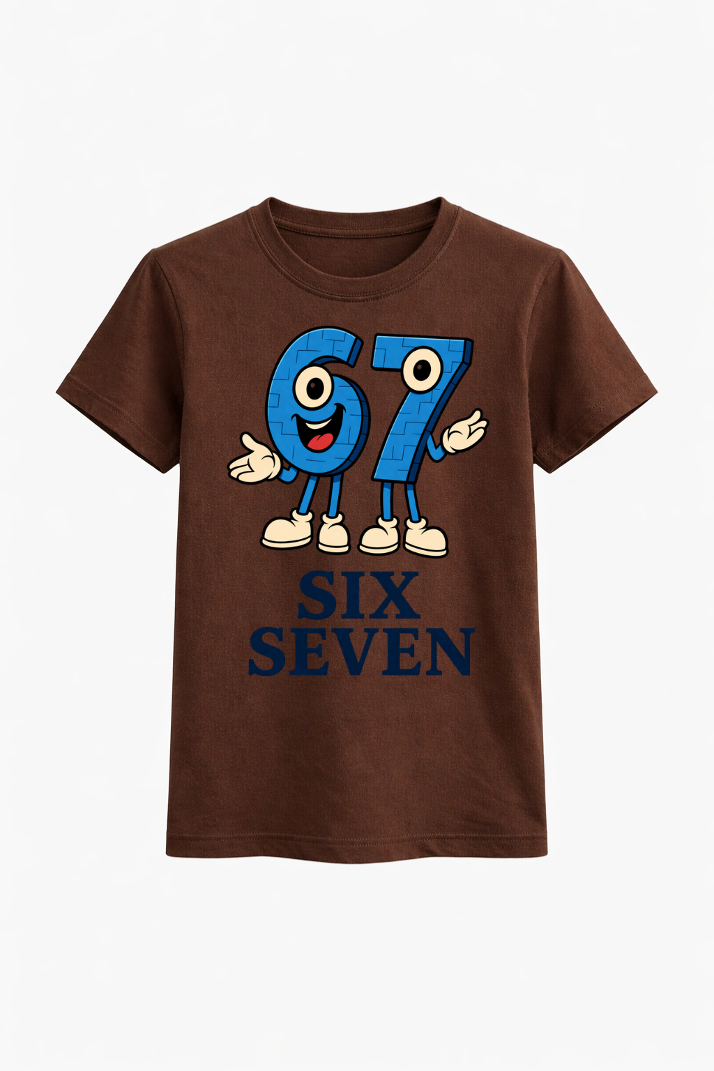Six Seven Anime Bold Blue Graphic Tee