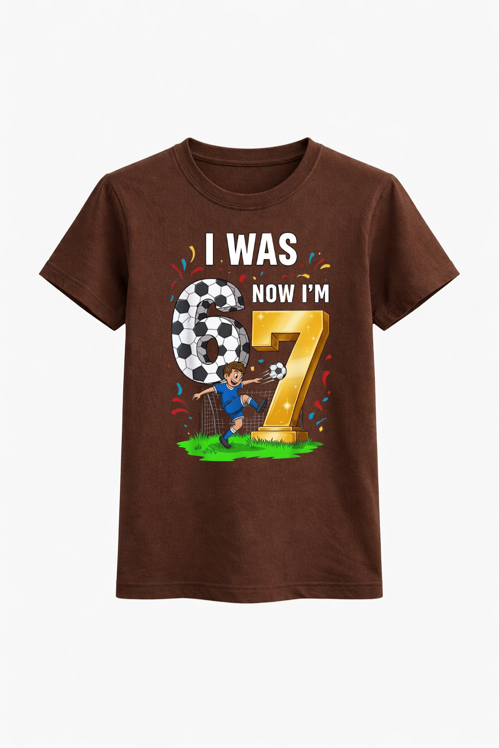I Was 6 Now I’m 7 Football Birthday Tee