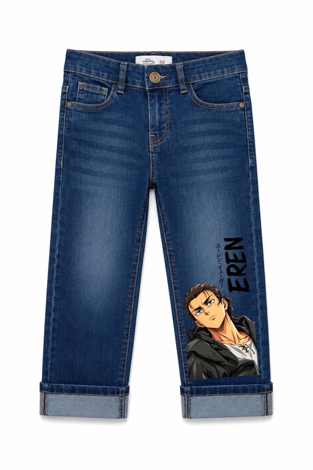 Eren Yeager Titan Fury Graphic Jeans
