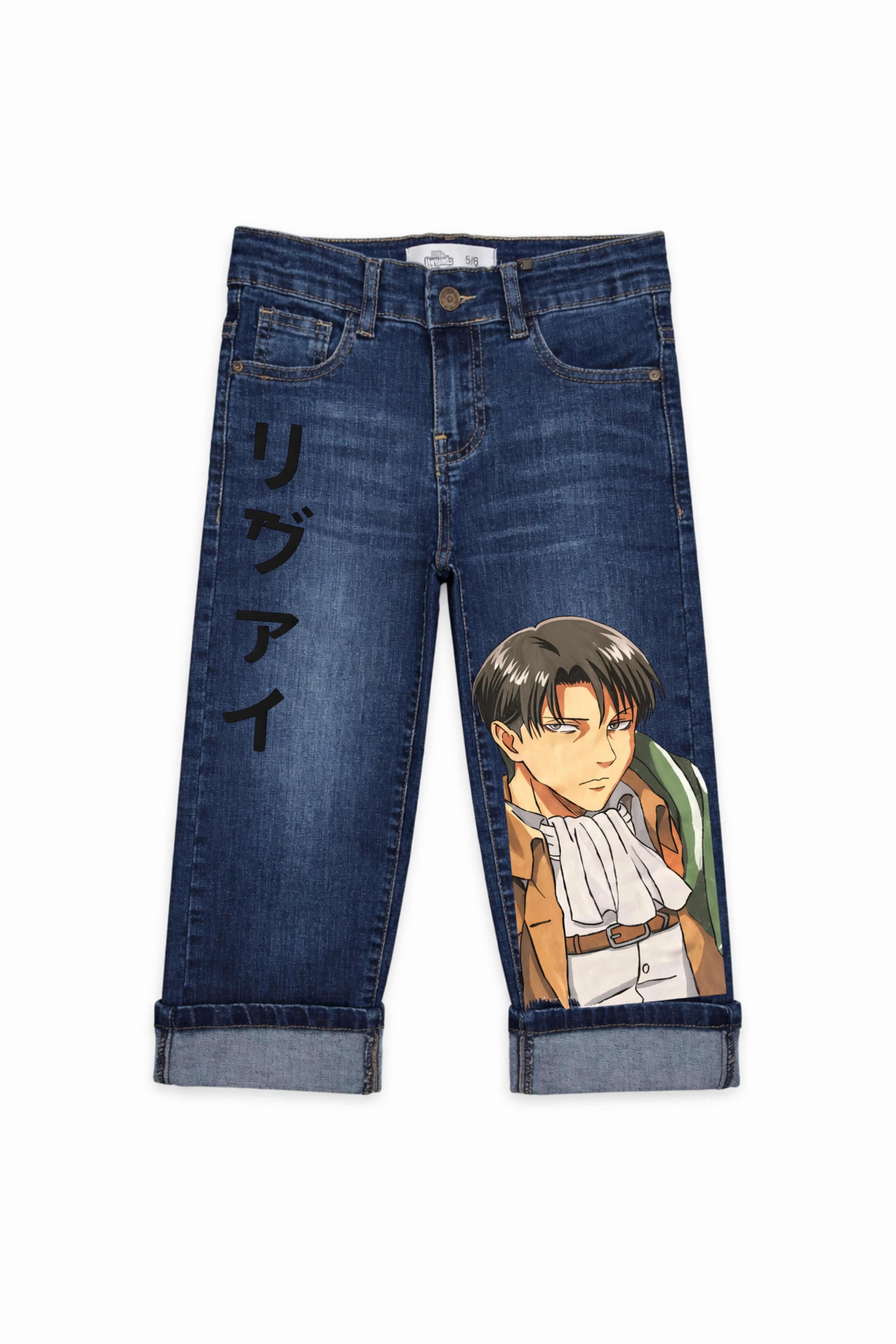 Minimal Anime Portrait Denim Jeans