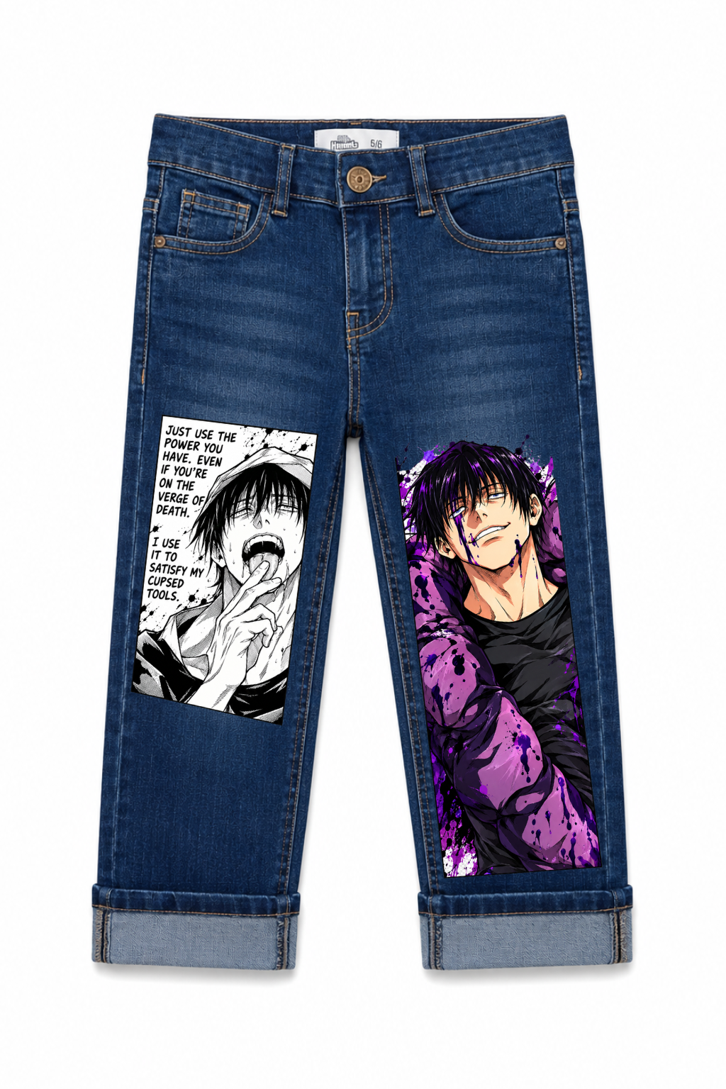 Toji Fushiguro Cursed Edge Graphic Jeans