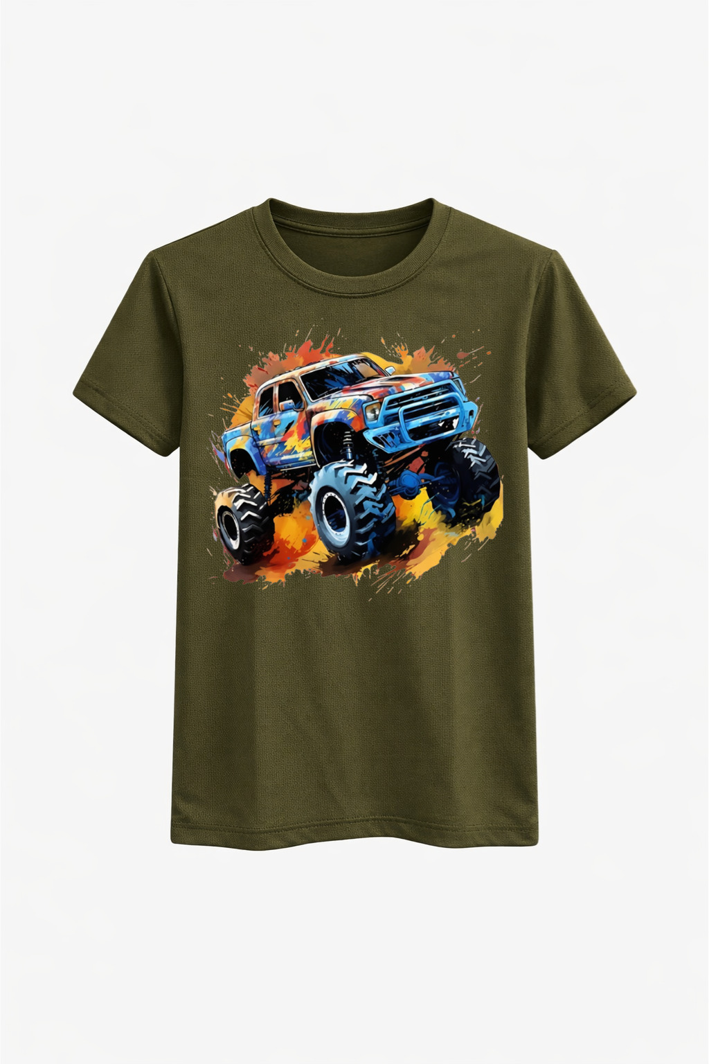 Color Blast Monster Truck Tee