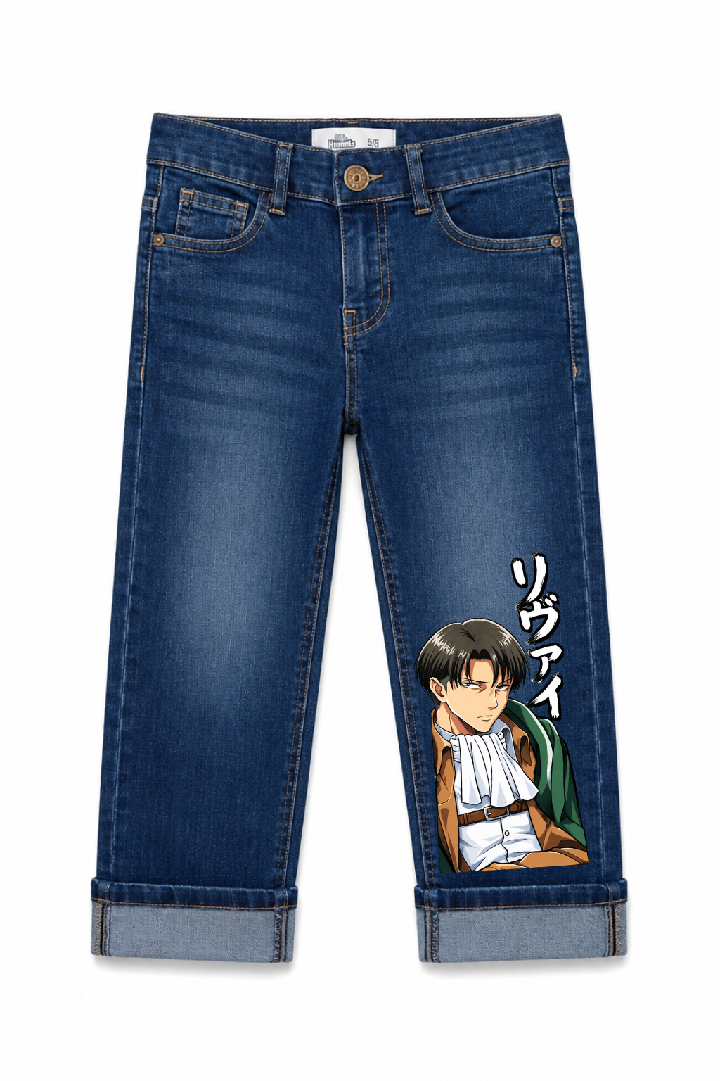 Levi Ackerman Captain Graphic Jeans